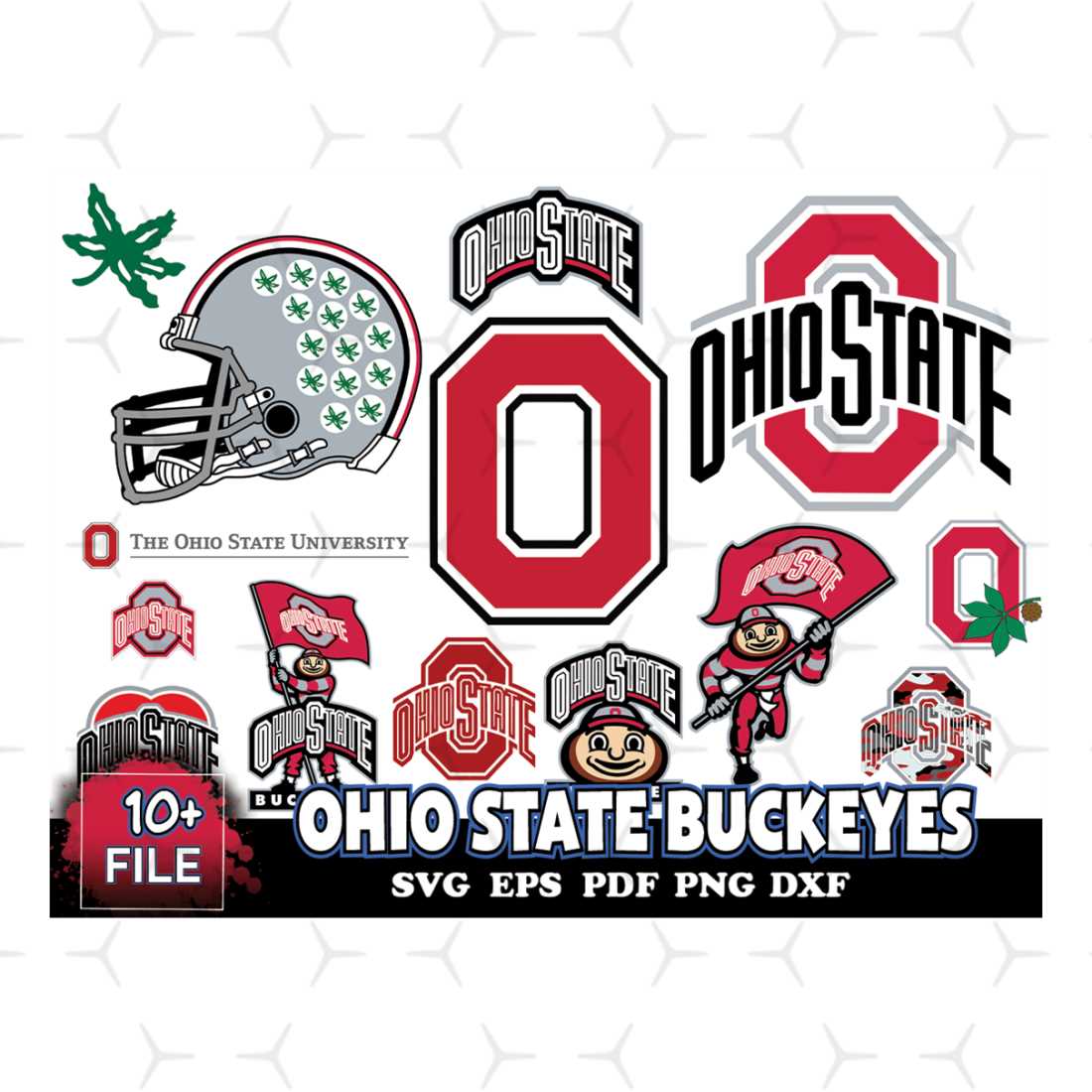 10 FILE OHIO STATE BUCKEYES Svg Bundle | Inspire Uplift