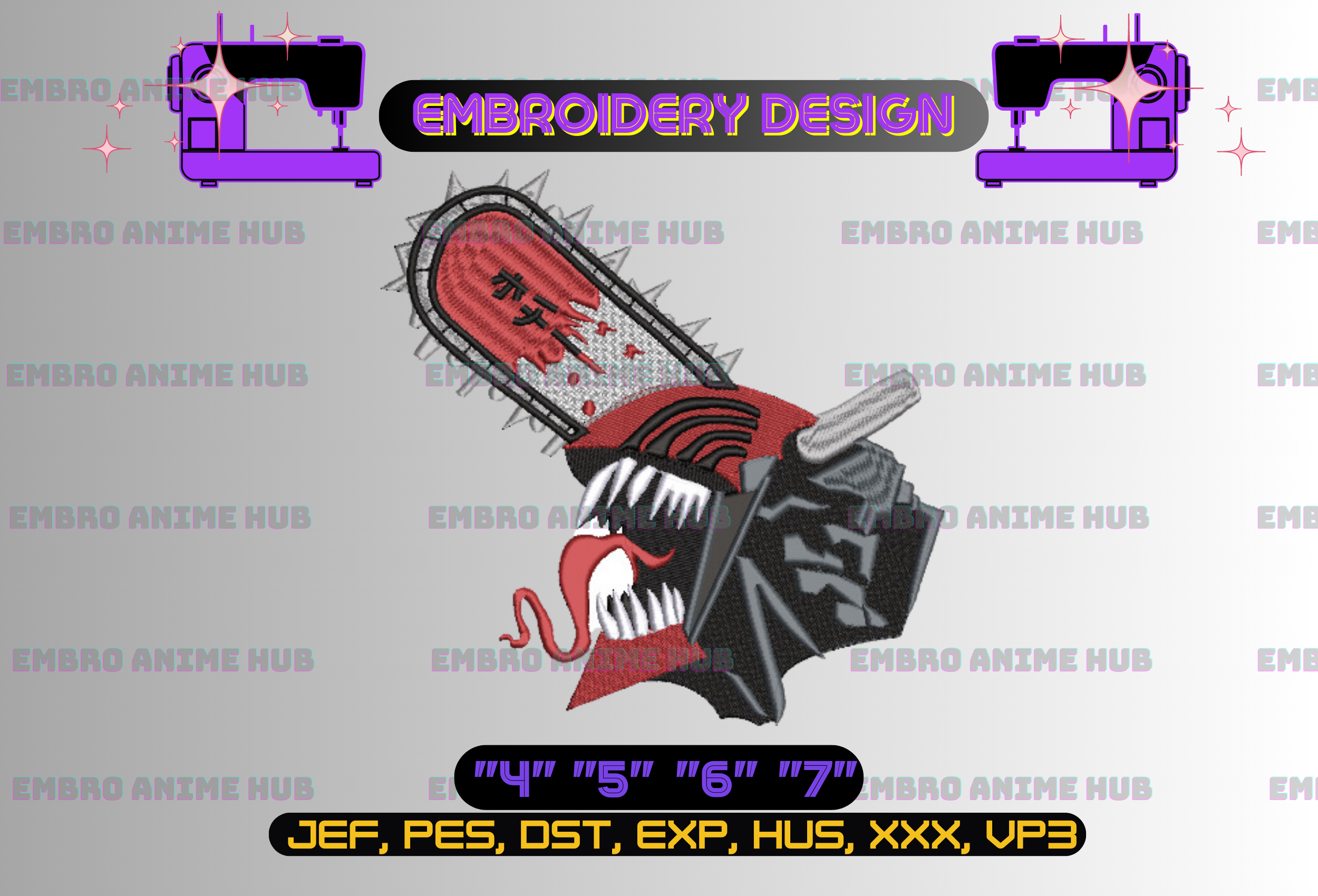 Anime file, Anime Machine Design, Anime Embroidery Design, E - Inspire ...