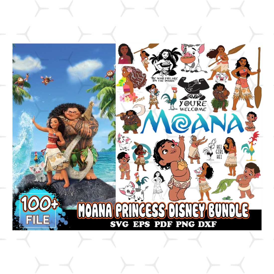 100 Moana Svg Bundle, Disney Svg, Moana Princess Svg - Inspire Uplift