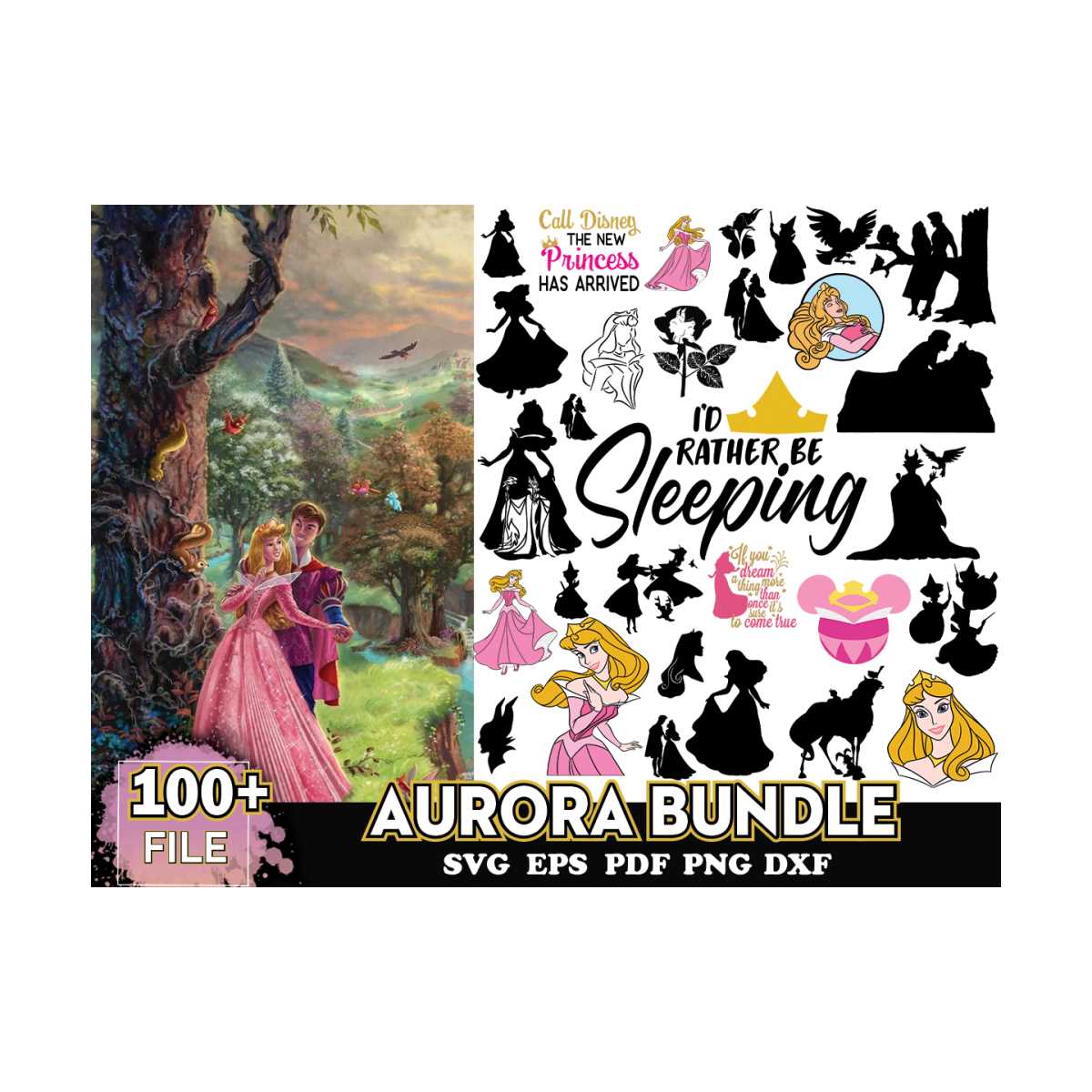 100 Files Princess Svg Bundle, Disney Princess Svg - Inspire Uplift