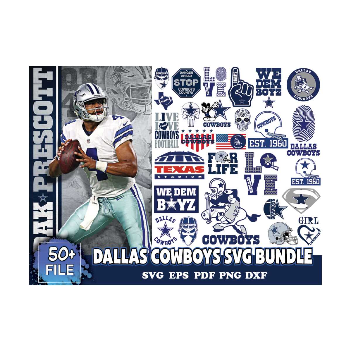 Dallas Cowboys Svg Bundle, Cowboys Logo Svg, NFL Svg, Footba | Inspire ...