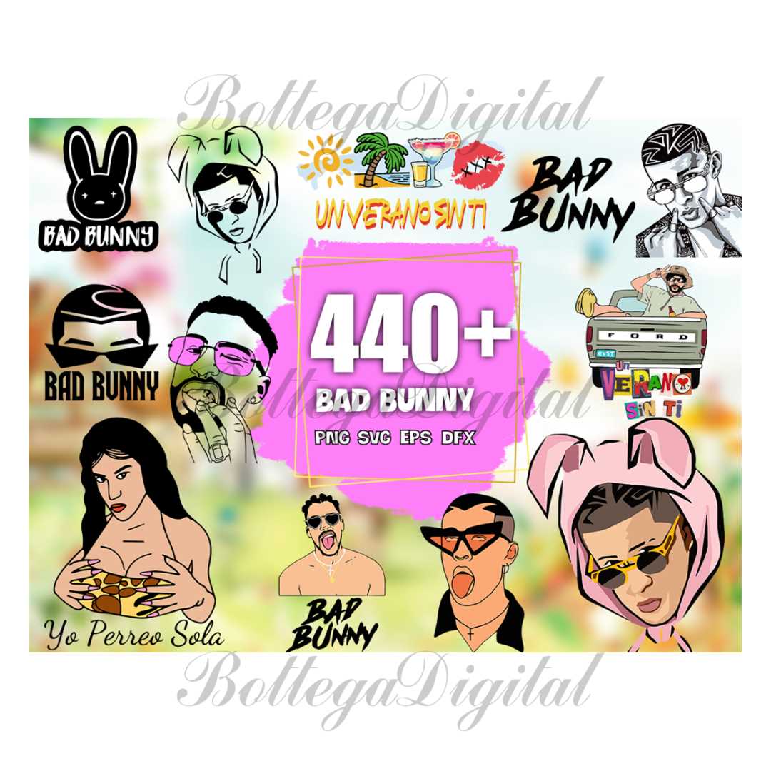 440 Bad Bunny Bundle Svg, Bad Bunny Svg, Bad Bunny Bundle, B | Inspire ...