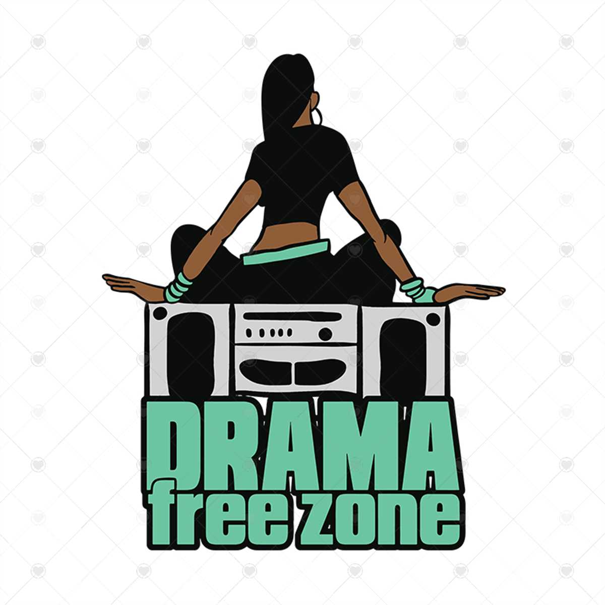 Drama Free Zone Graphic