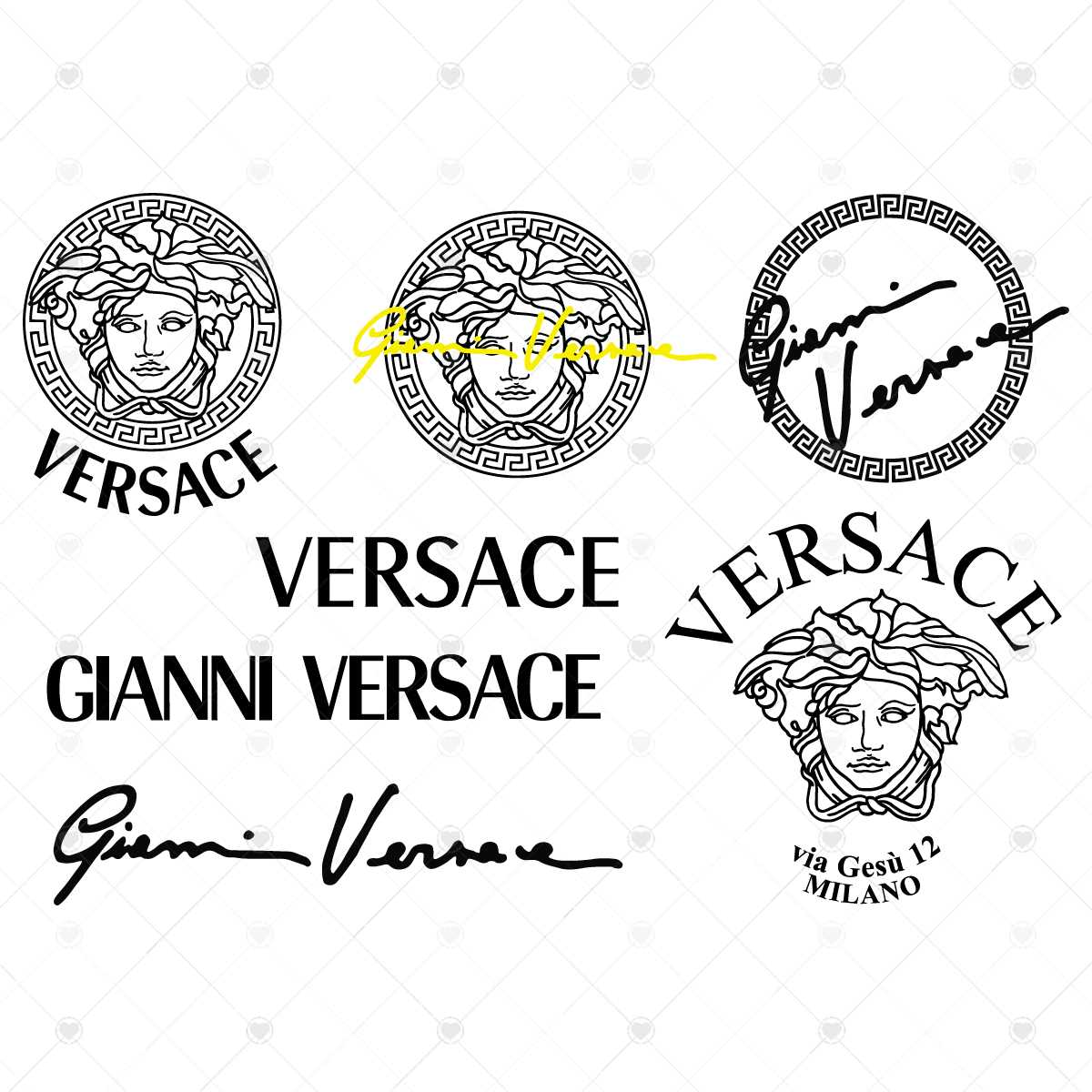 Versace Logo Svg Bundle, Trending Svg, Versace Svg, Gianni V | Inspire ...