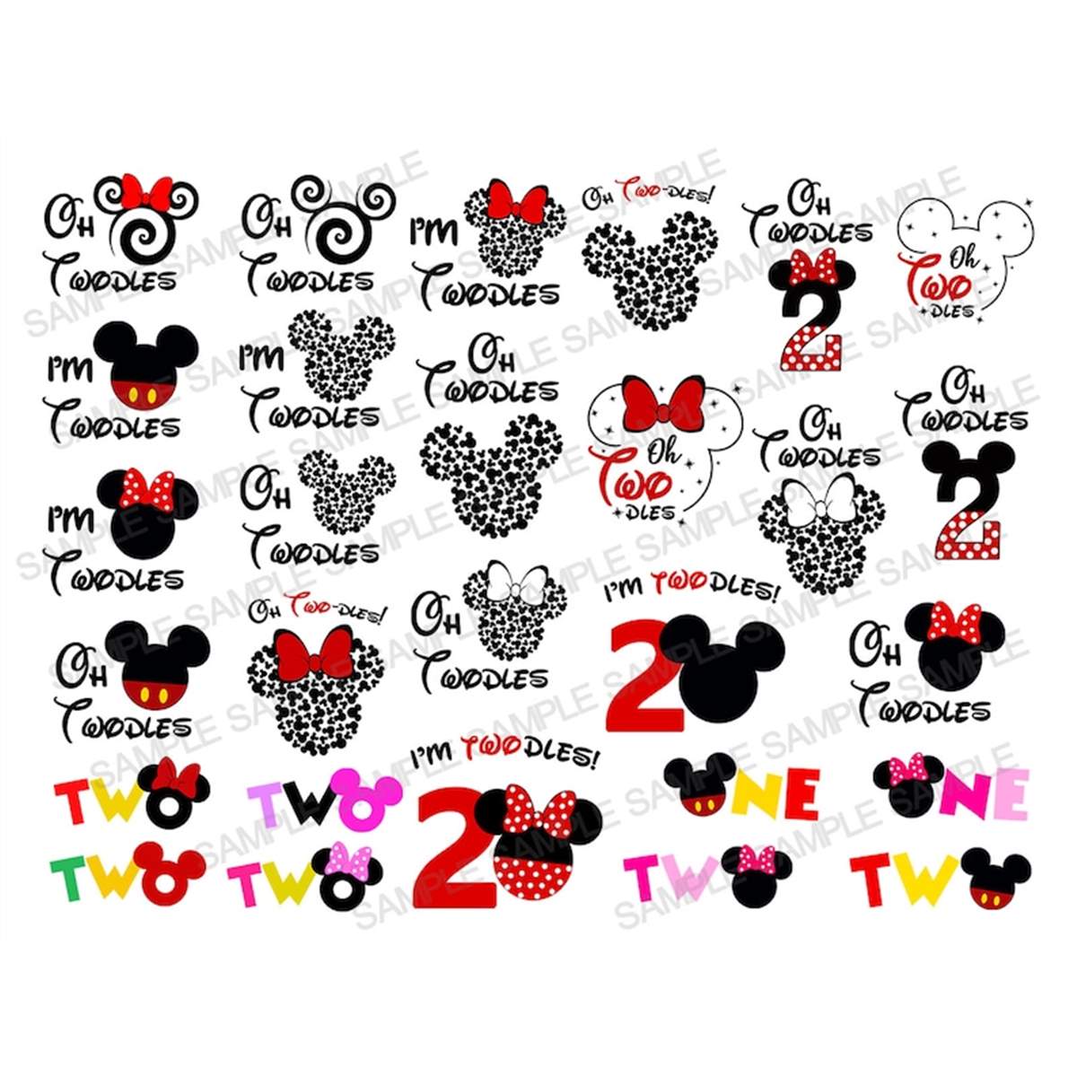 Oh Twodles Backdrop Ickey Ouse 5x3ft Happy 2nd Birthday Ickey Ouse Background For Boys Vinyl