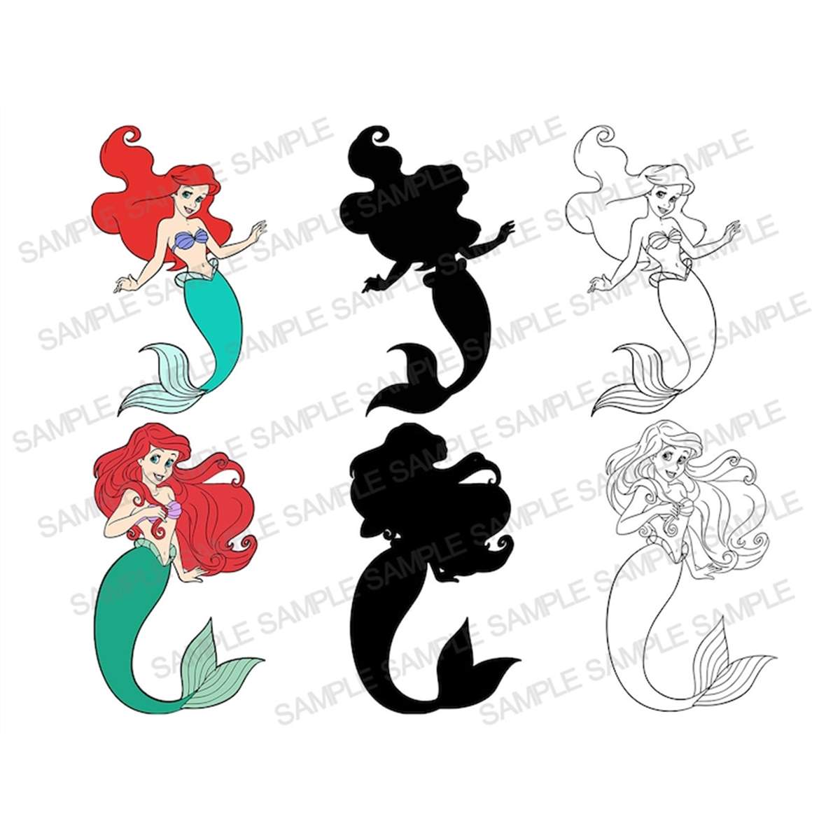 Little Mermaid SVG, Ariel SVG, Little Mermaid Clipart, Ariel - Inspire