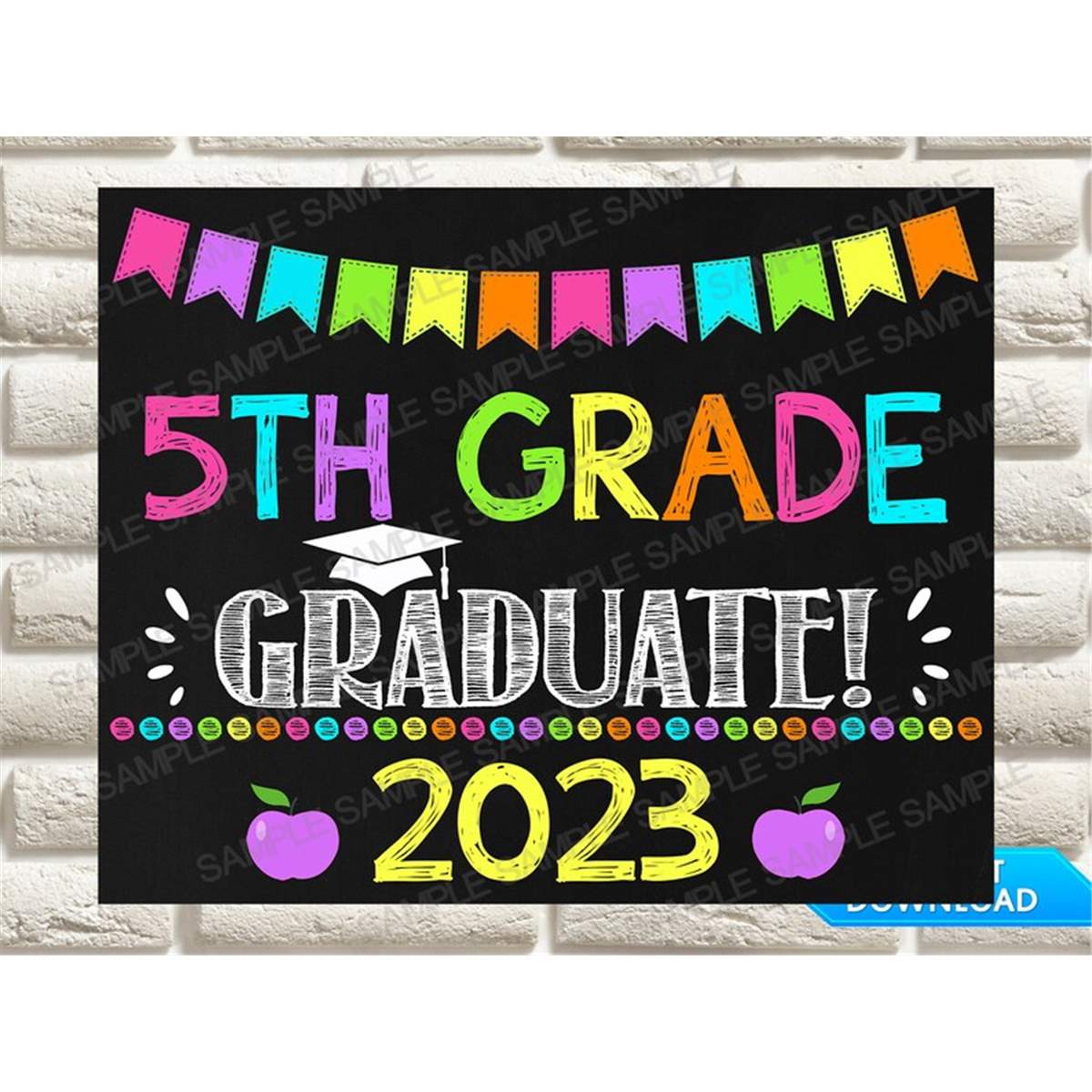 Girl 5th Grade Graduate Sign Girl 5th Grade Graduate 2023 Si | Inspire ...