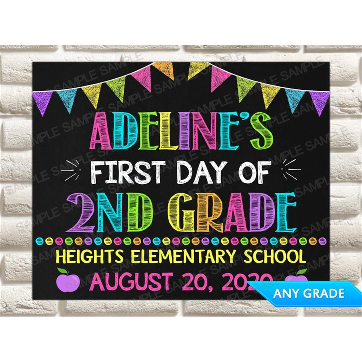 First Day of School Sign, Girl First Day of School , Back to - Inspire ...