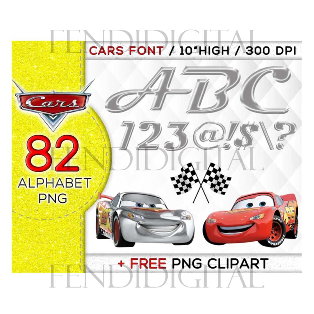 Cars Alphabet Bundle Png, Cars Font Png, Cars Png, Cars Stic - Inspire ...