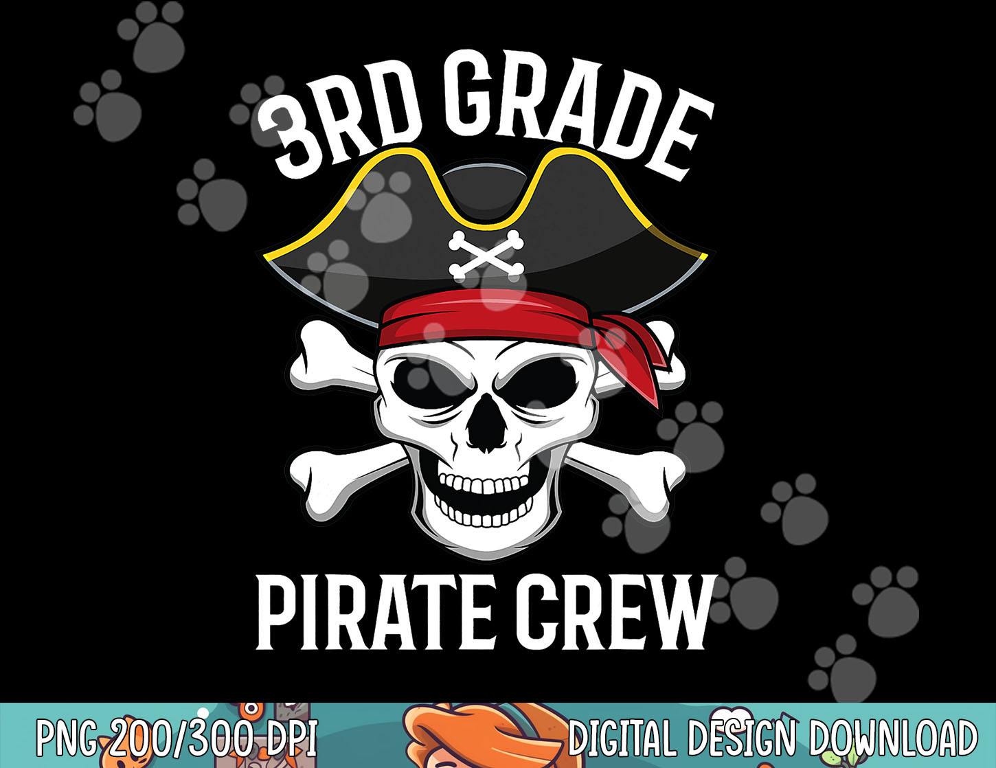 3rd Grade Pirate Crew Halloween Costume Student Teacher Gift | Inspire ...