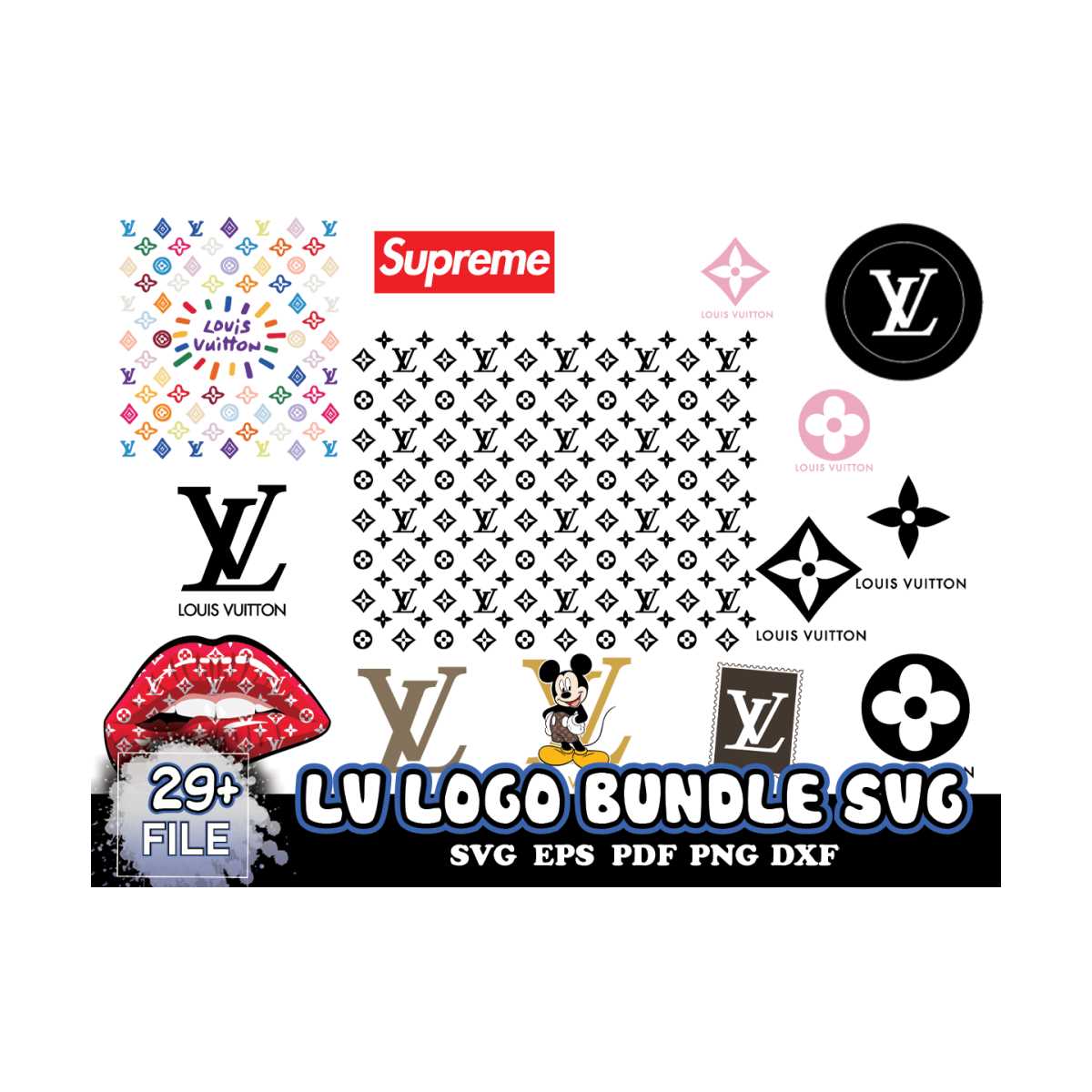 LV Logo Bundle Svg, LV Logo Svg, LV Pattern Svg, LV Vector, - Inspire ...