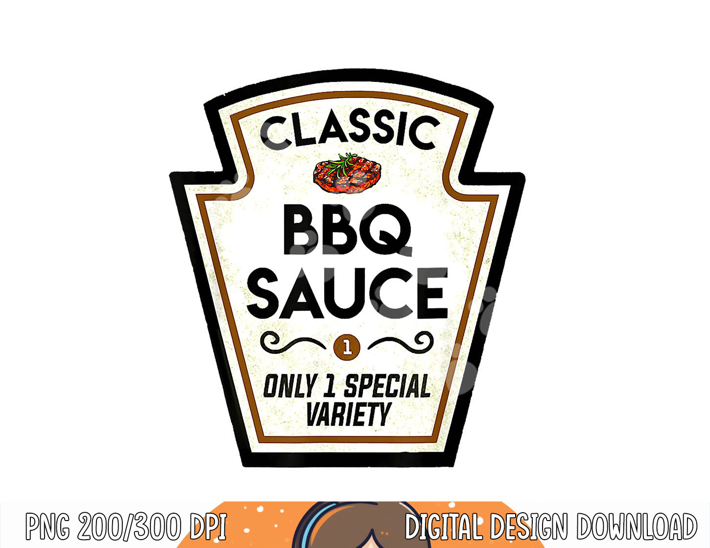 Barbecue BBQ Sauce Bottle Label Halloween Matching Costume p Inspire