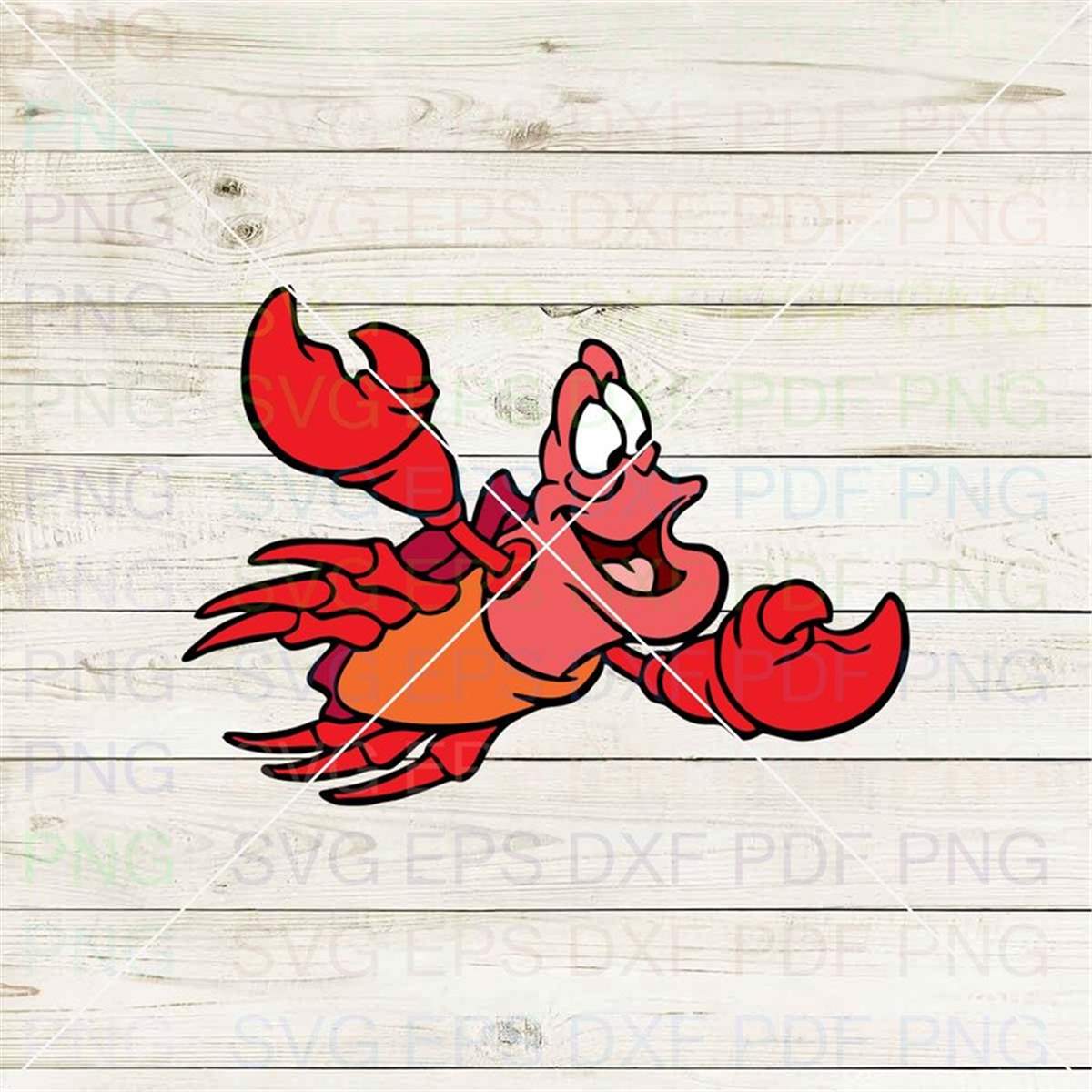 Sebastian The Crab The Little Mermaid 027 Svg Dxf Eps Pdf Pn Inspire