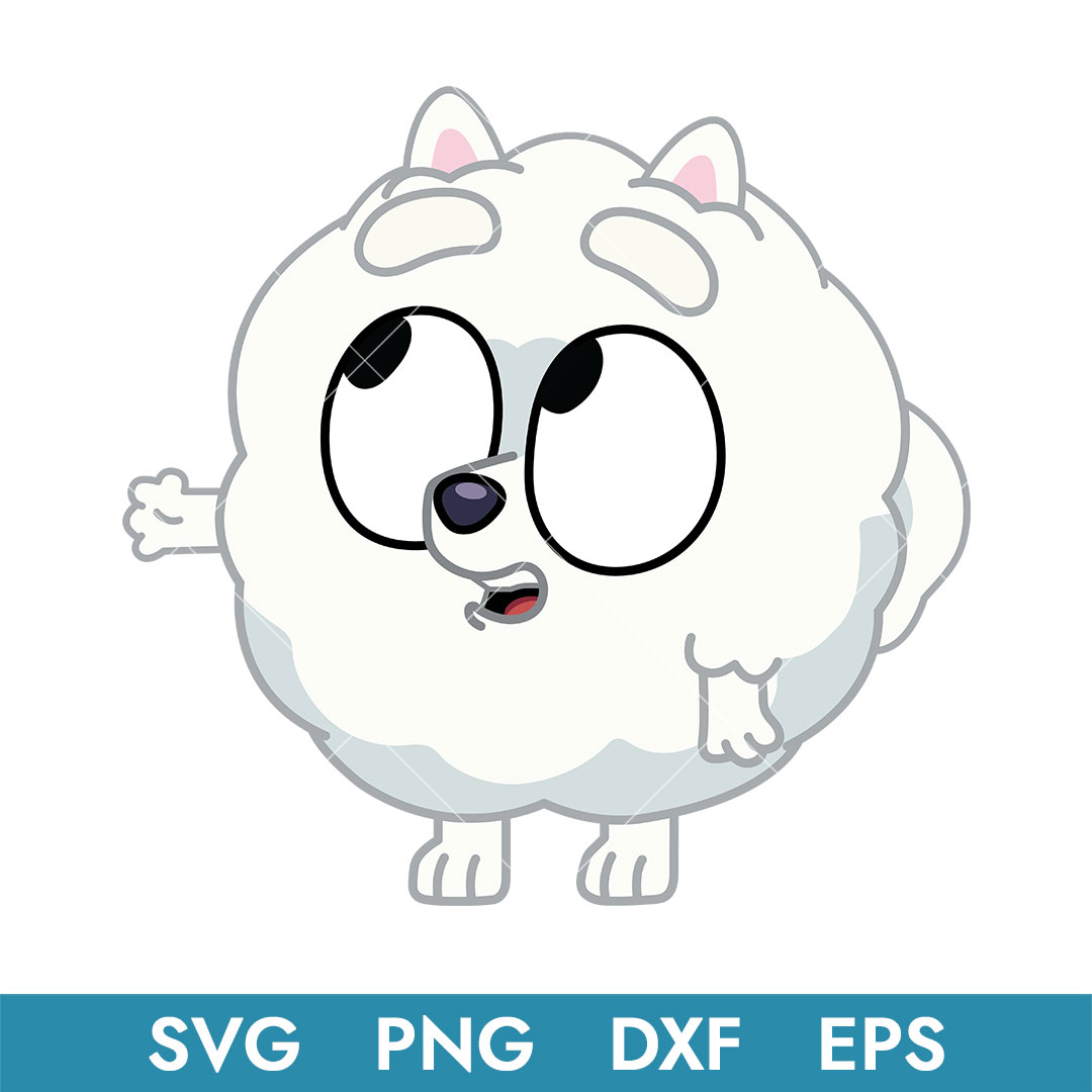 Bluey Pom Pom Svg, Pom Pom Dog Svg, Bluey Svg, Cartoon Svg, | Inspire ...