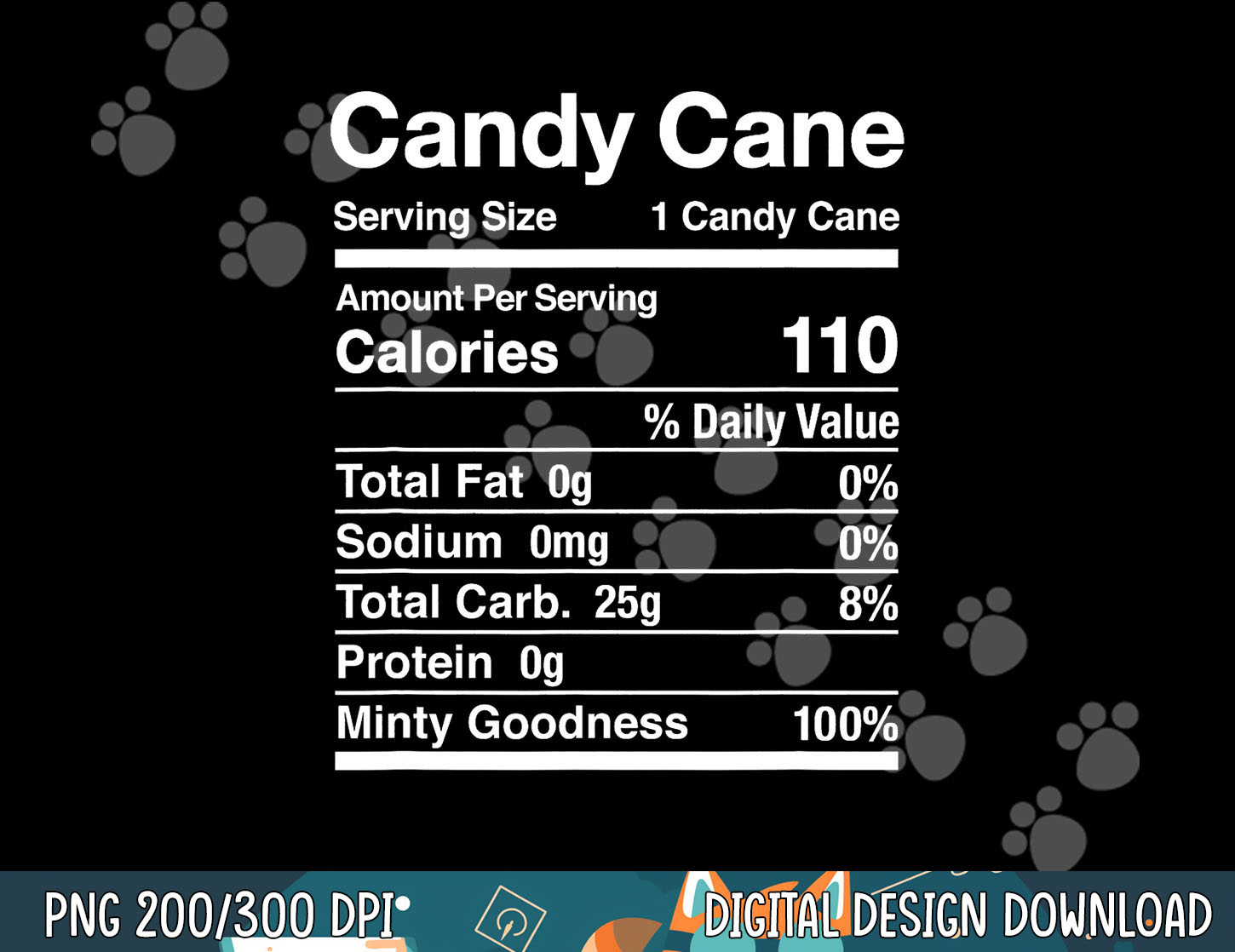 Candy Cane Nutrition Facts Christmas Matching png,sublimati Inspire