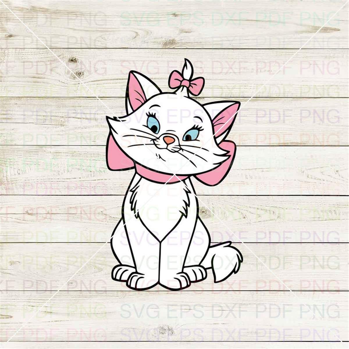 Marie The Aristocats 015 Svg Dxf Eps Pdf Png, Cricut, Cuttin | Inspire ...