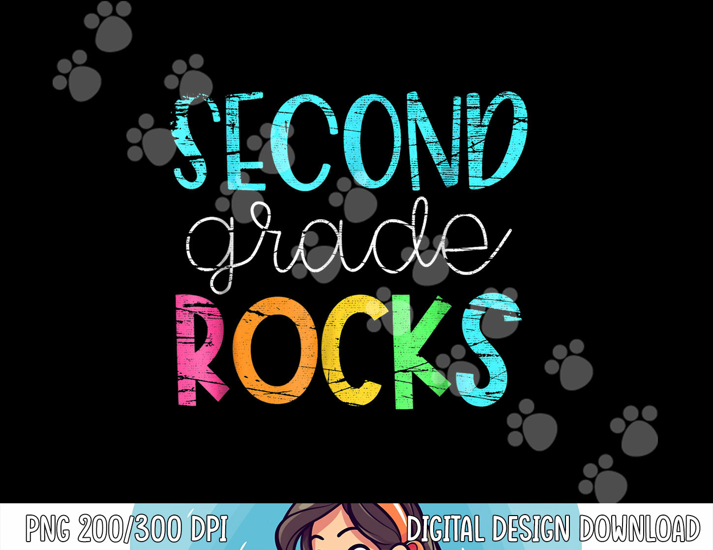 2nd teacher team - second grade rocks png, sublimation copy - Inspire ...