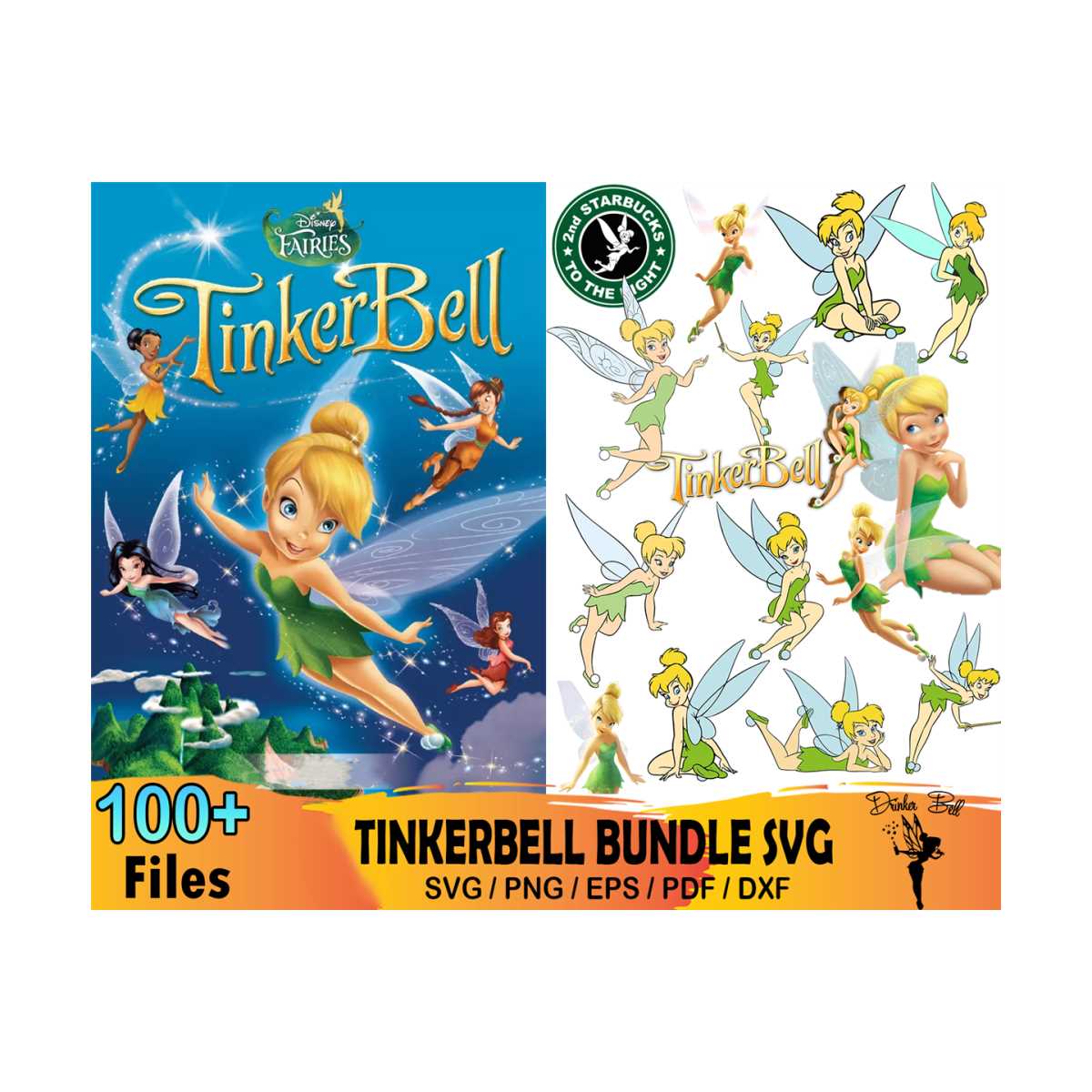 100 Files Tinkerbell Svg Bundle, Disney Svg, Tinkerbell Svg | Inspire ...
