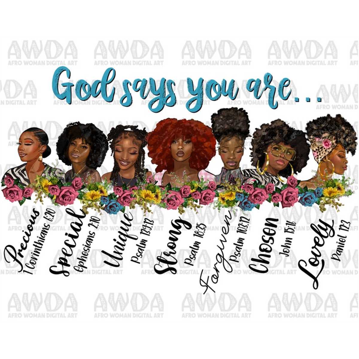 God says you are png sublimation design download, black wome | Inspire ...