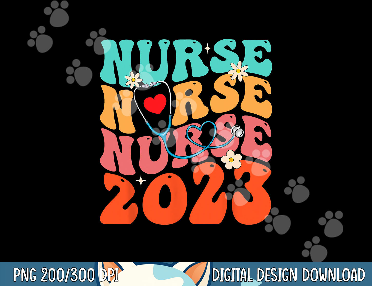Cute Groovy Stethoscope Nurse Life Nursing Nurse Week 2023 | Inspire Uplift