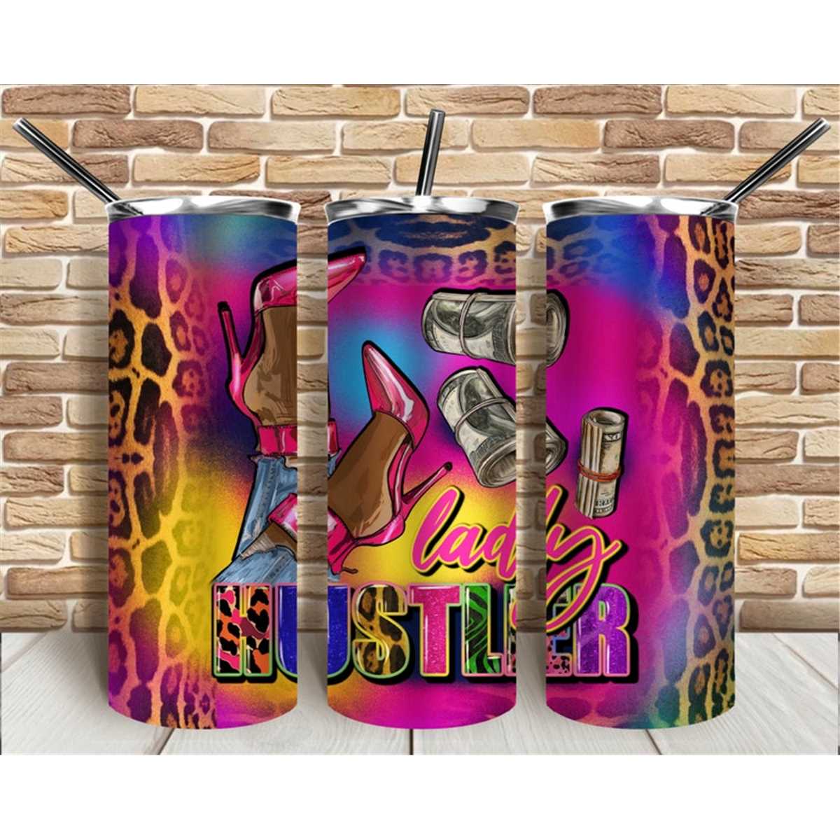 Afro Leopard Skin Pattern Tumbler With Handle Version 01 LT9