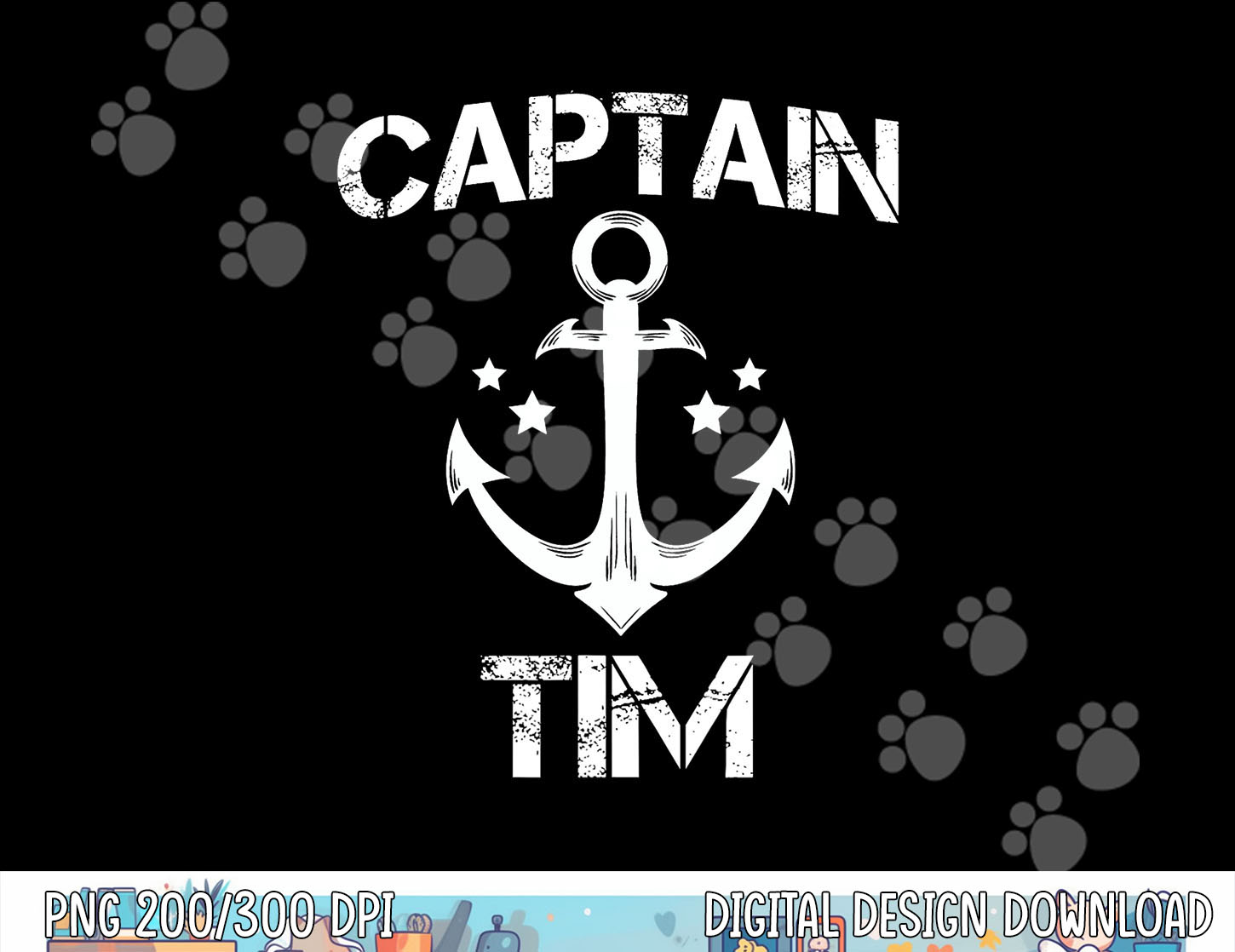 CAPTAIN TIM Funny Birthday Personalized Name Boat Gift png, Inspire