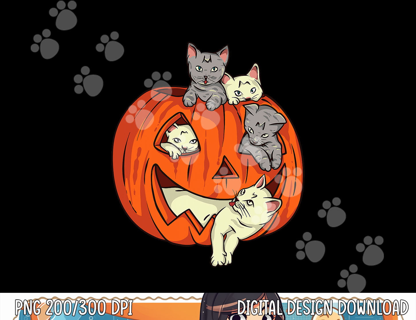 Cats Pumpkin Carved Jack O Lantern Cat Halloween Costume png | Inspire ...