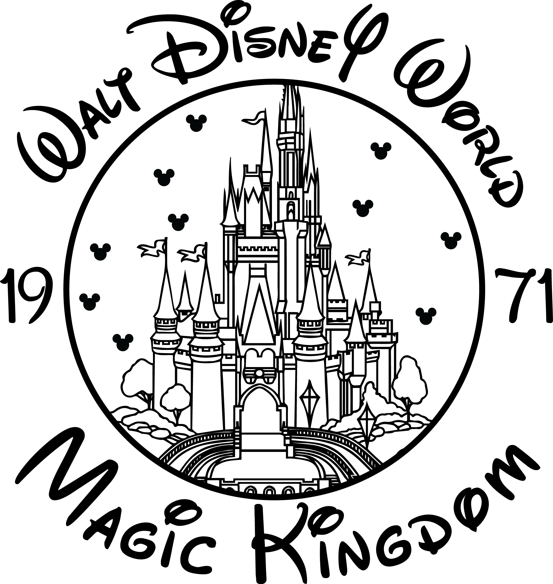 Disney magic kingdom Svg, Disney svg, Disney Castle svg, Mic | Inspire