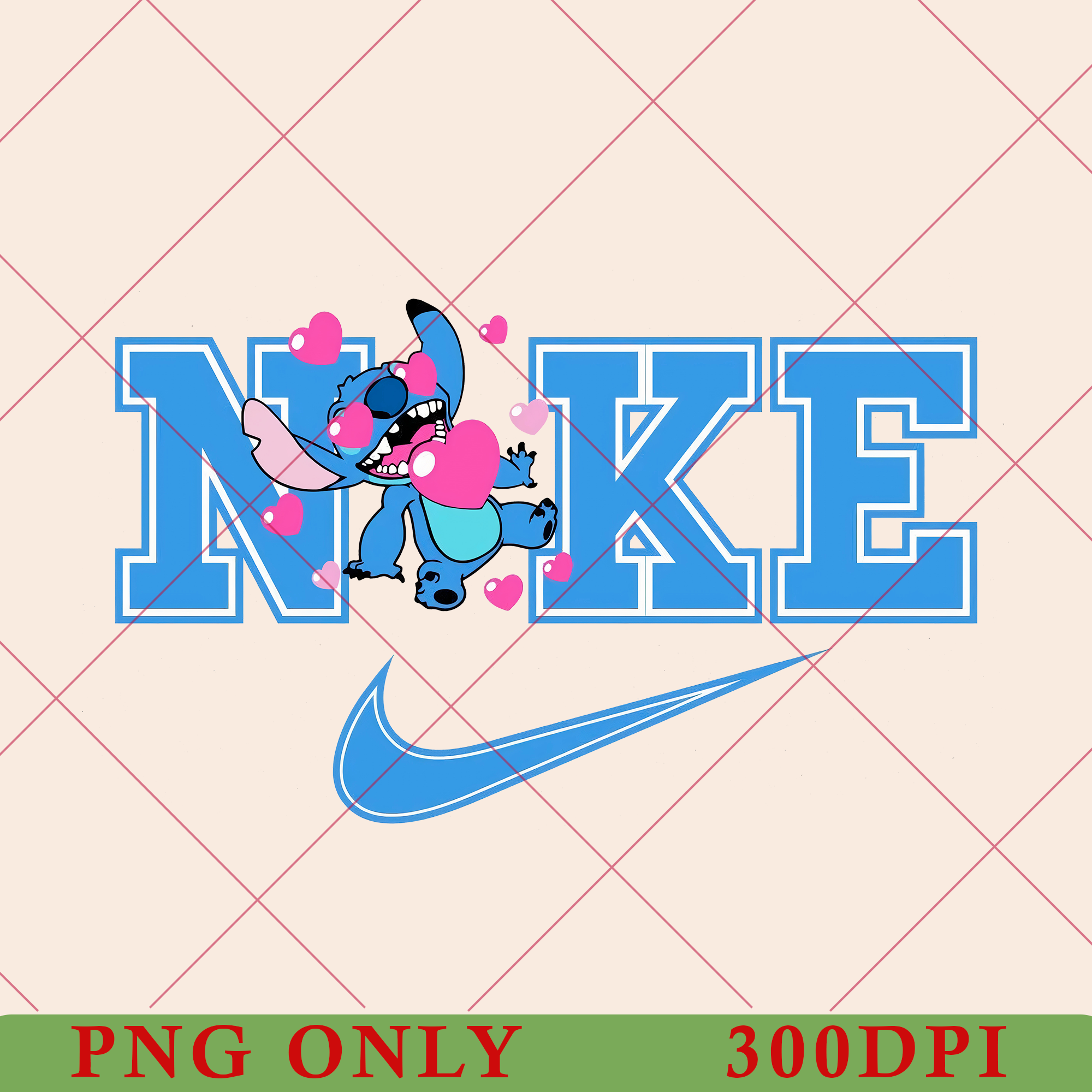 Nike And Stitch PNG, Just Do It Later Stitch Logo Nike PNG, Inspire
