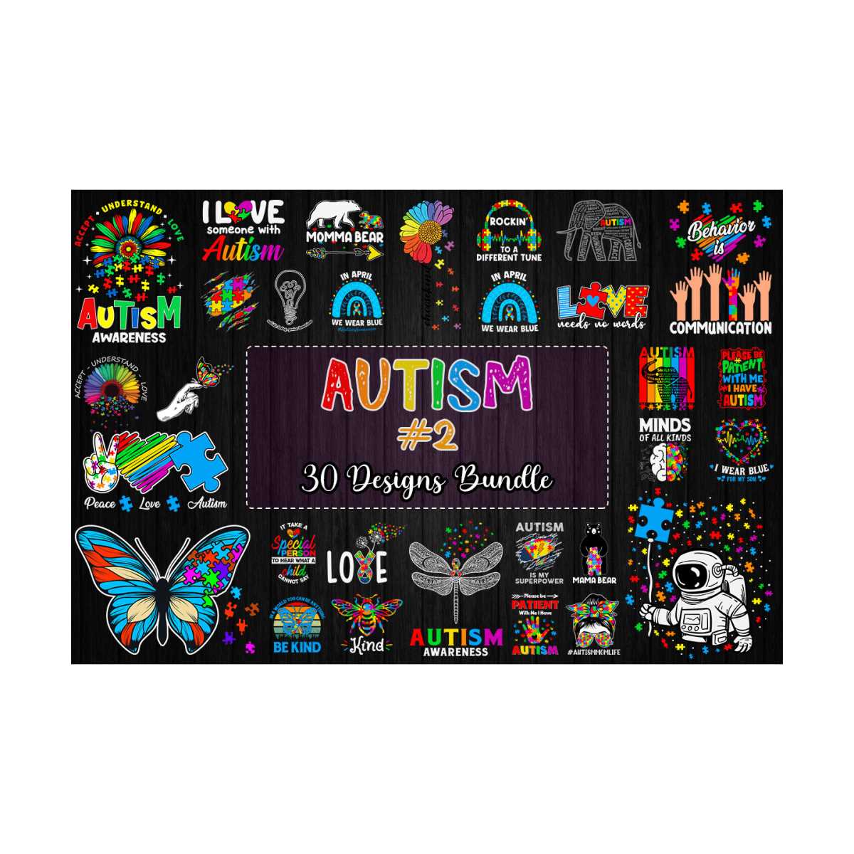 30 Designs Autism Bundle Svg, Autism Svg, Autism Awareness | Inspire Uplift