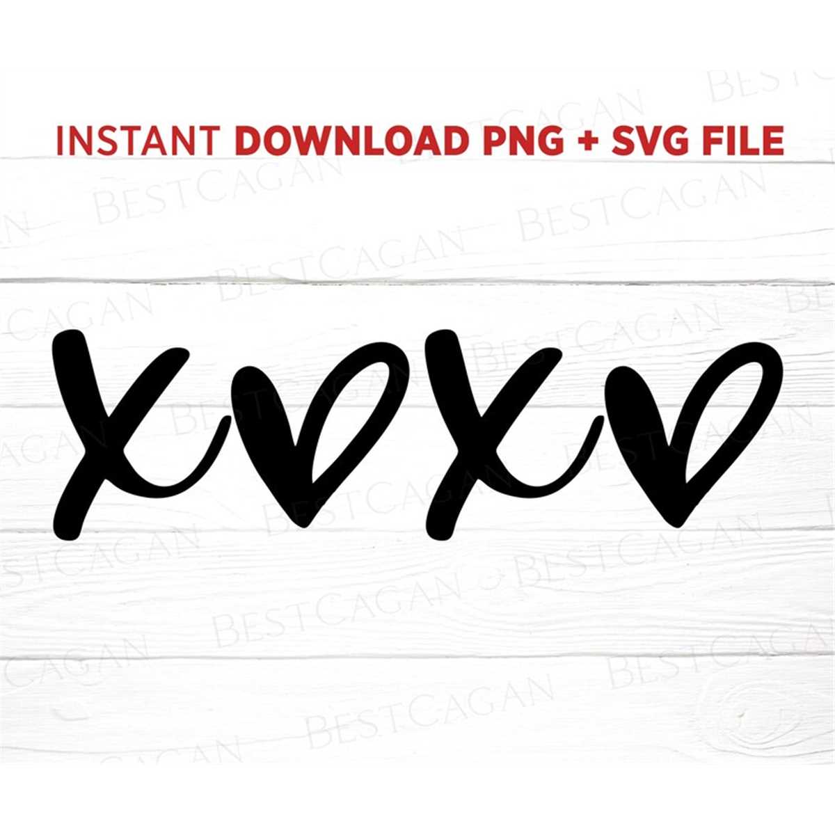 Xoxo Svg, Hugs and Kisses SVG PNG, Heart Svg, Love Svg, Vale | Inspire ...