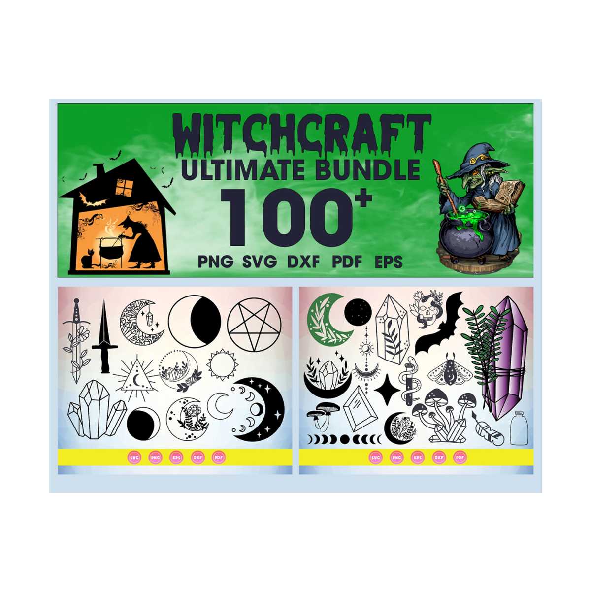 Ultimate Bundle 100 Files Witchcraft Svg | Inspire Uplift