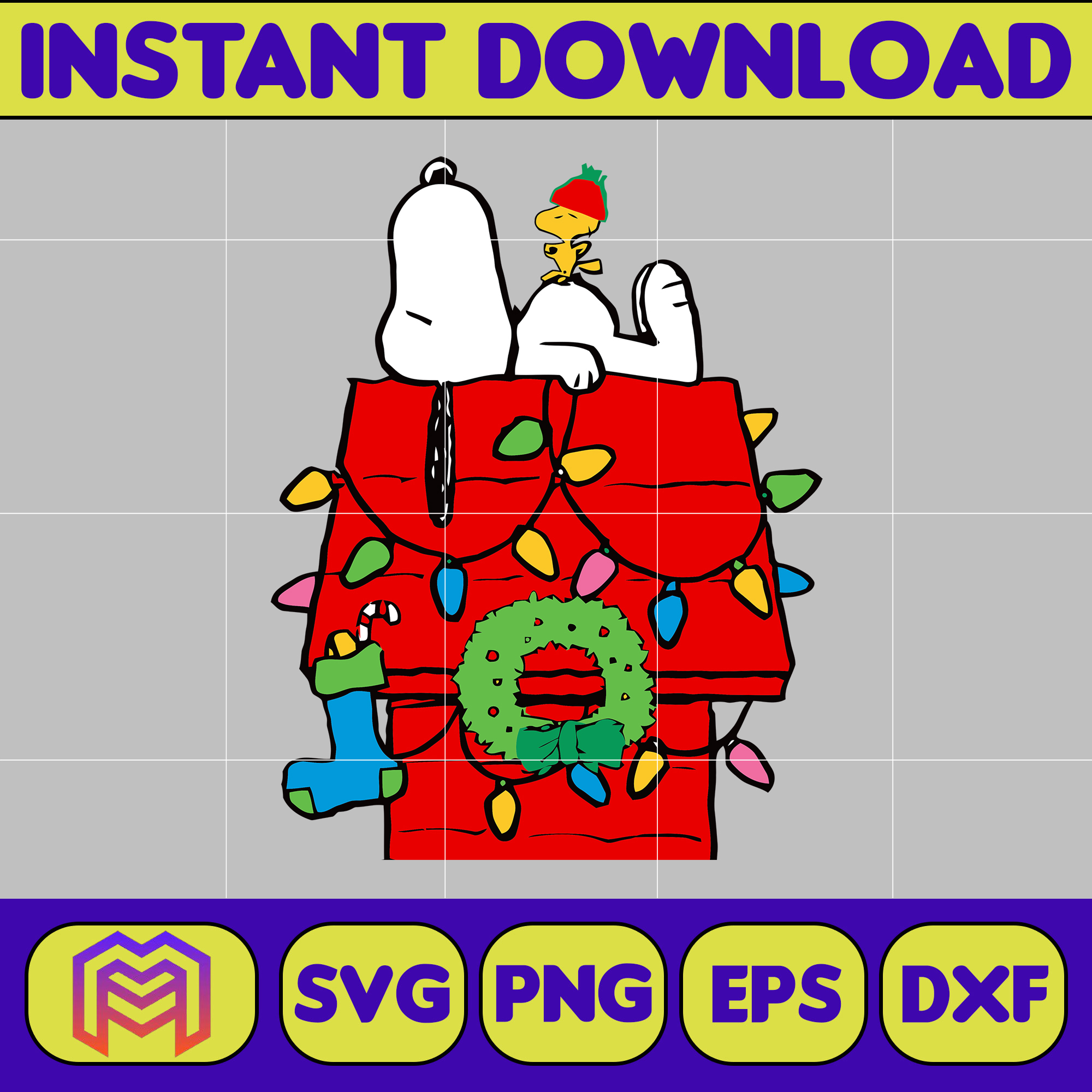 Snoopy Christmas Svg, Peanuts, SVG file, Instant Download, C Inspire Uplift