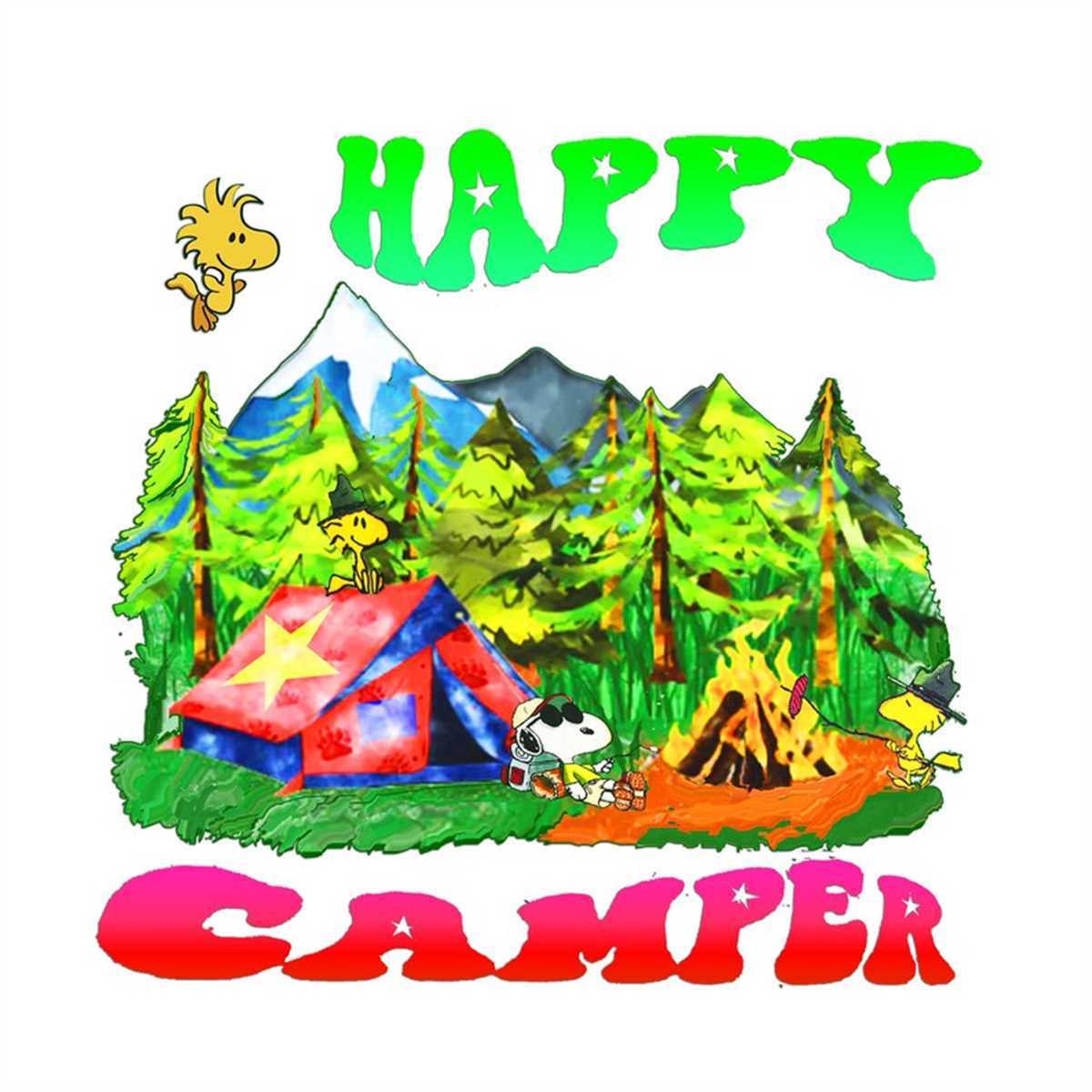 snoopy camping svg , cute woodstock caming svg png , peanuts Inspire