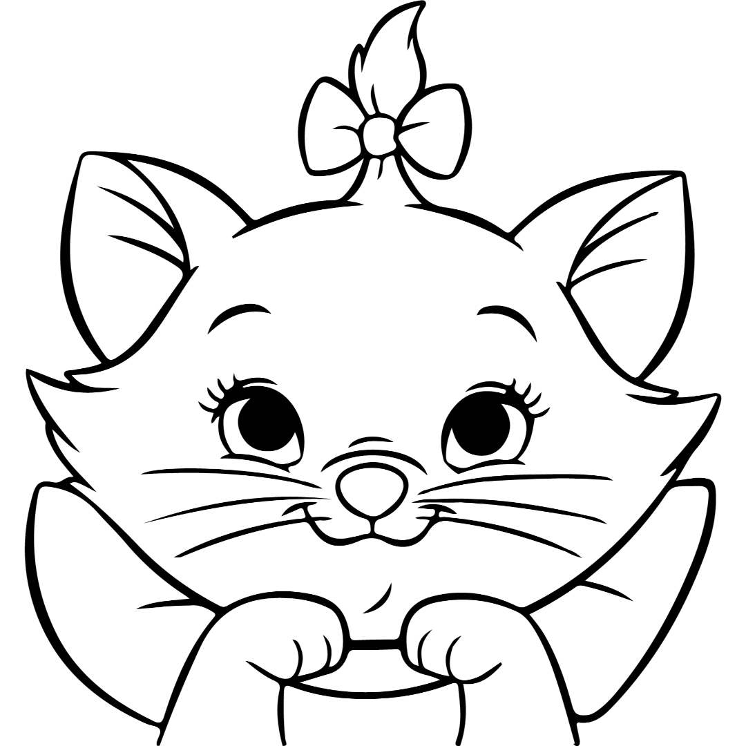 Marie Svg, White Cat Svg, White Kitten Svg, Pink Bow Svg, Do - Inspire