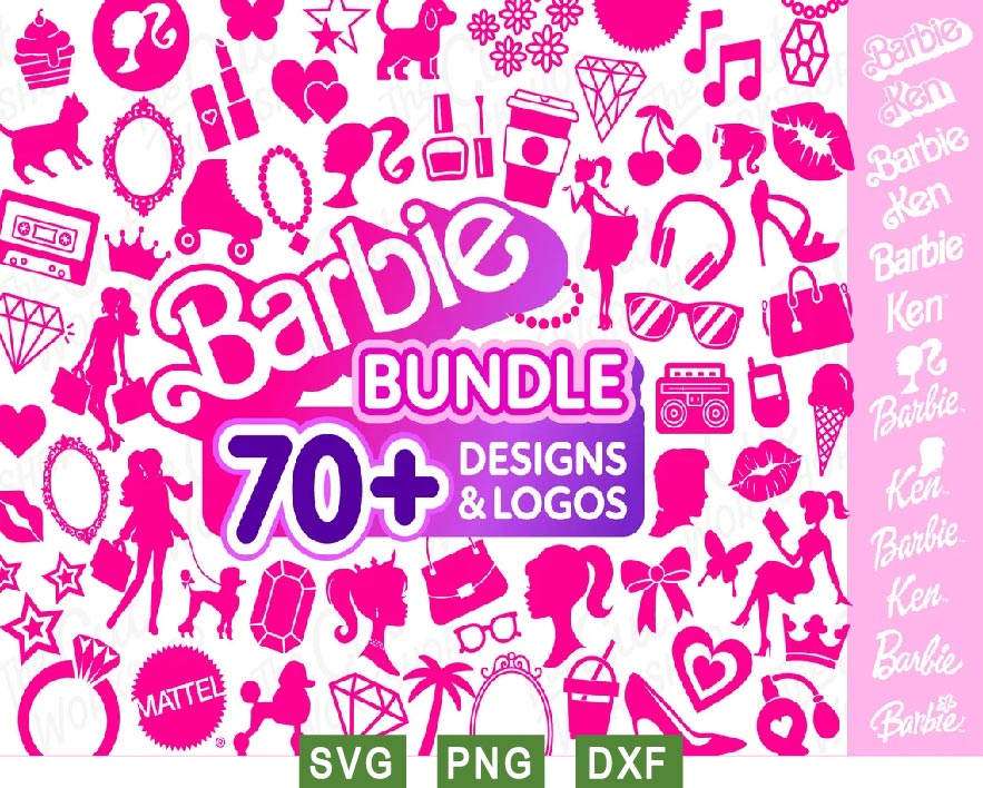 Barbie Clipart Svg Bundle, Barbie Svg Bundle Svg Png | Inspire Uplift