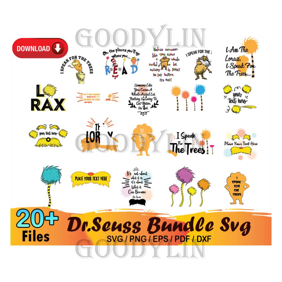 20 Dr Seuss Bundle Svg, Dr Seuss Svg, Cat In The Hat Svg | Inspire Uplift