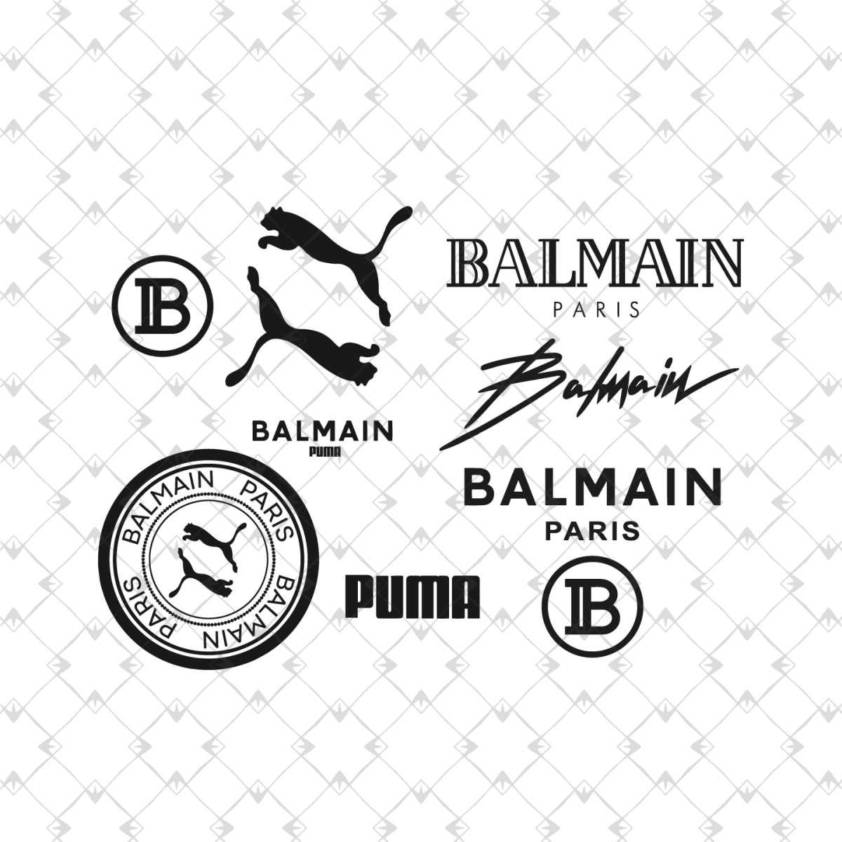 Puma And Balmain Logo Svg Bundle, Trending Svg, Puma Svg, Ba | Inspire ...