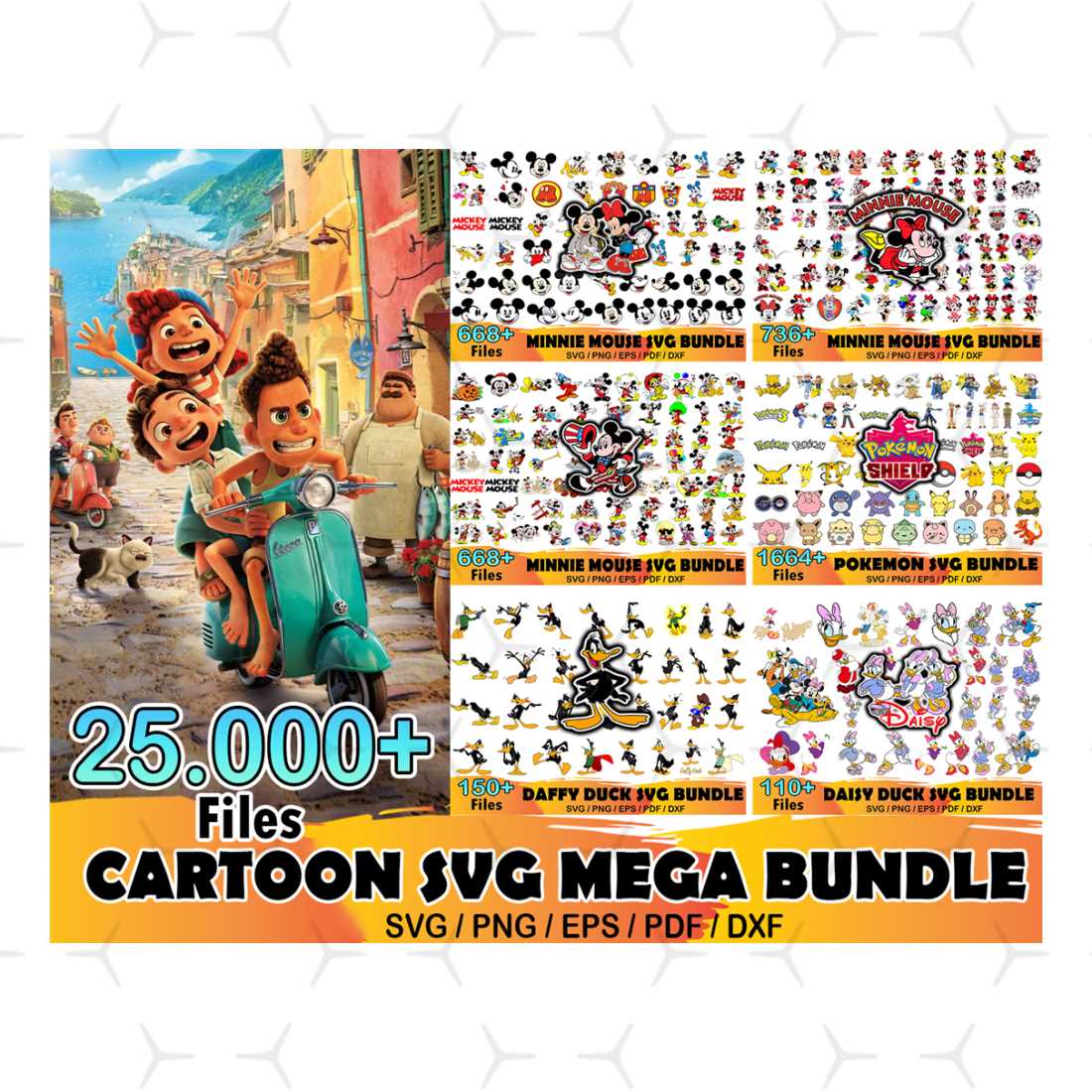 Chartoon Svg 25000 Cartoon Bundle Svg, Disney Svg, Princess Svg, Anime Sv | Inspire ...