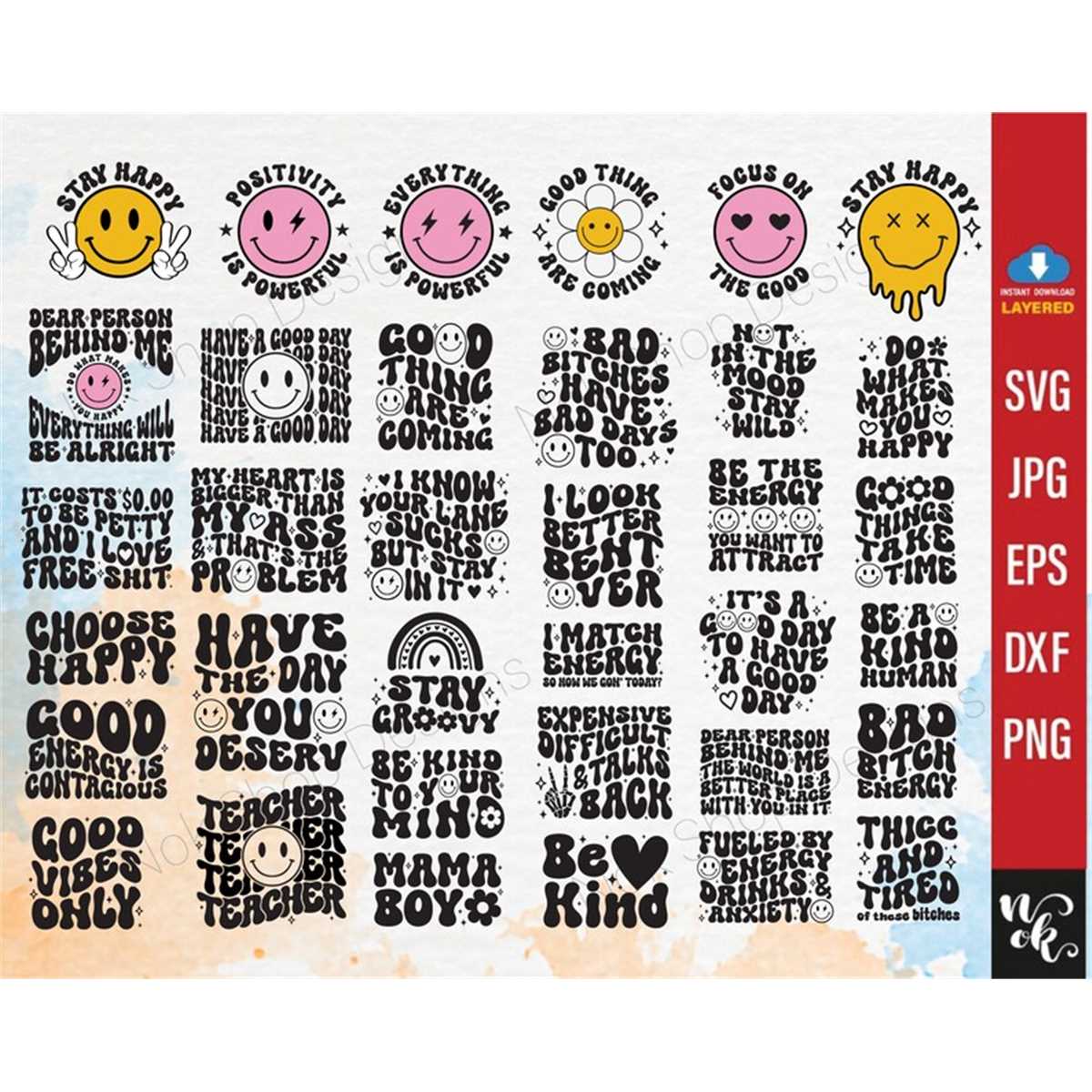 Groovy svg bundle, boho hippie png, aesthetic inspirational | Inspire ...
