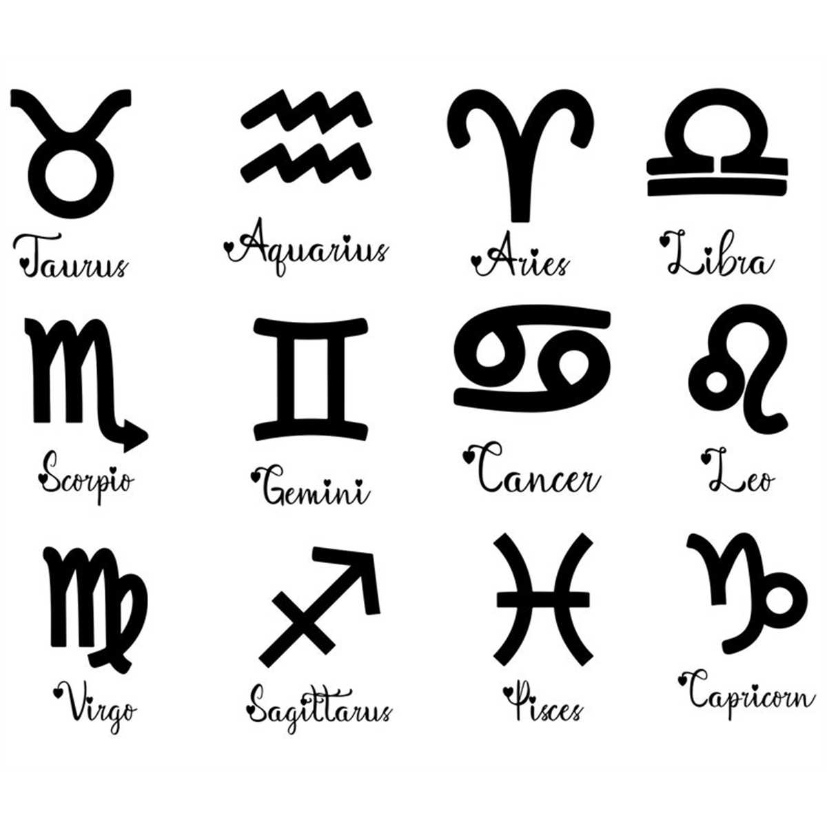 Zodiac SVG Bundle, Zodiac Signs svg, Astrology Signs svg, Zo Inspire