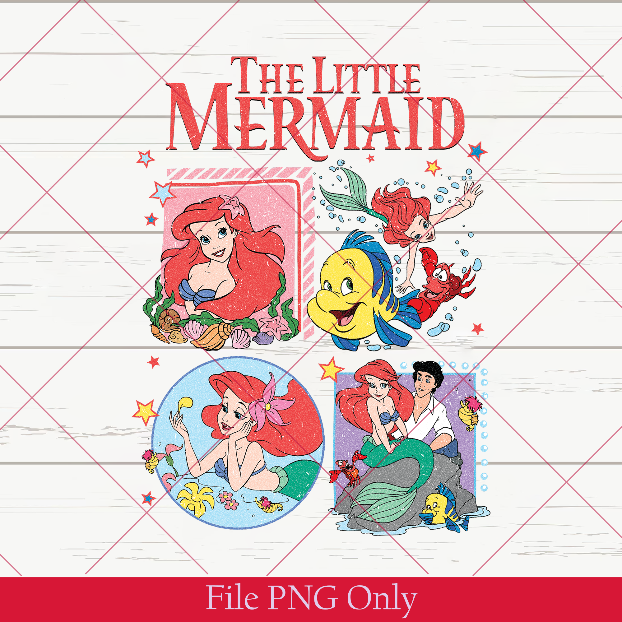 Disney The Little Mermaid PNG, Ariel Princess PNG, Vintage D - Inspire ...