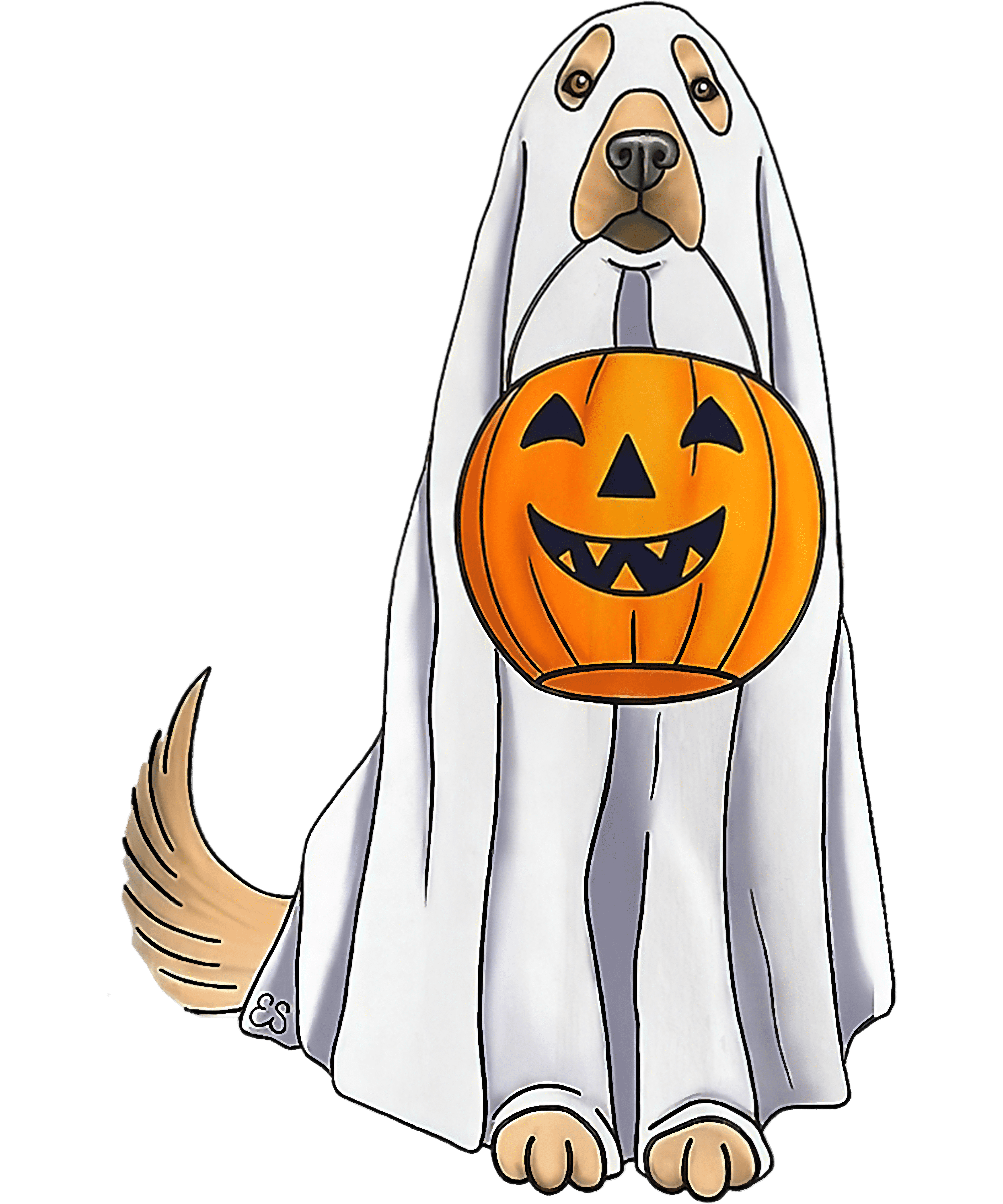golden retriever ghost pumpkin halloween fall .pnggolden ret | Inspire ...