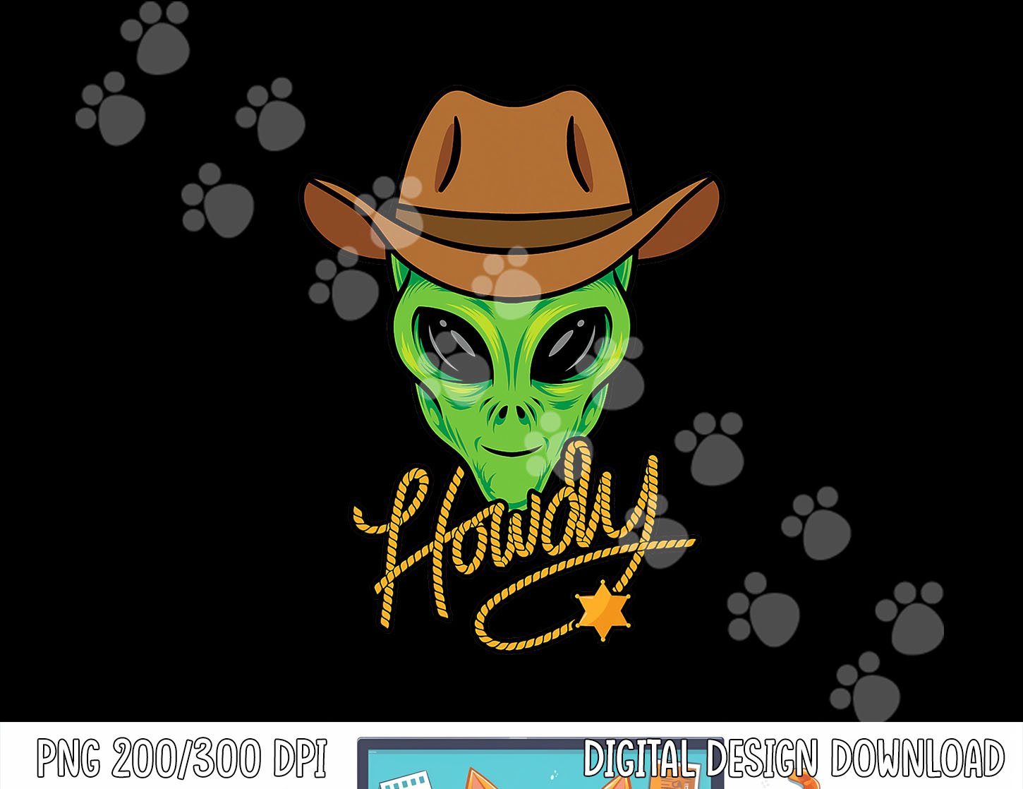 Howdy Alien Cowboy Funny Halloween Space Alien Western png, | Inspire ...