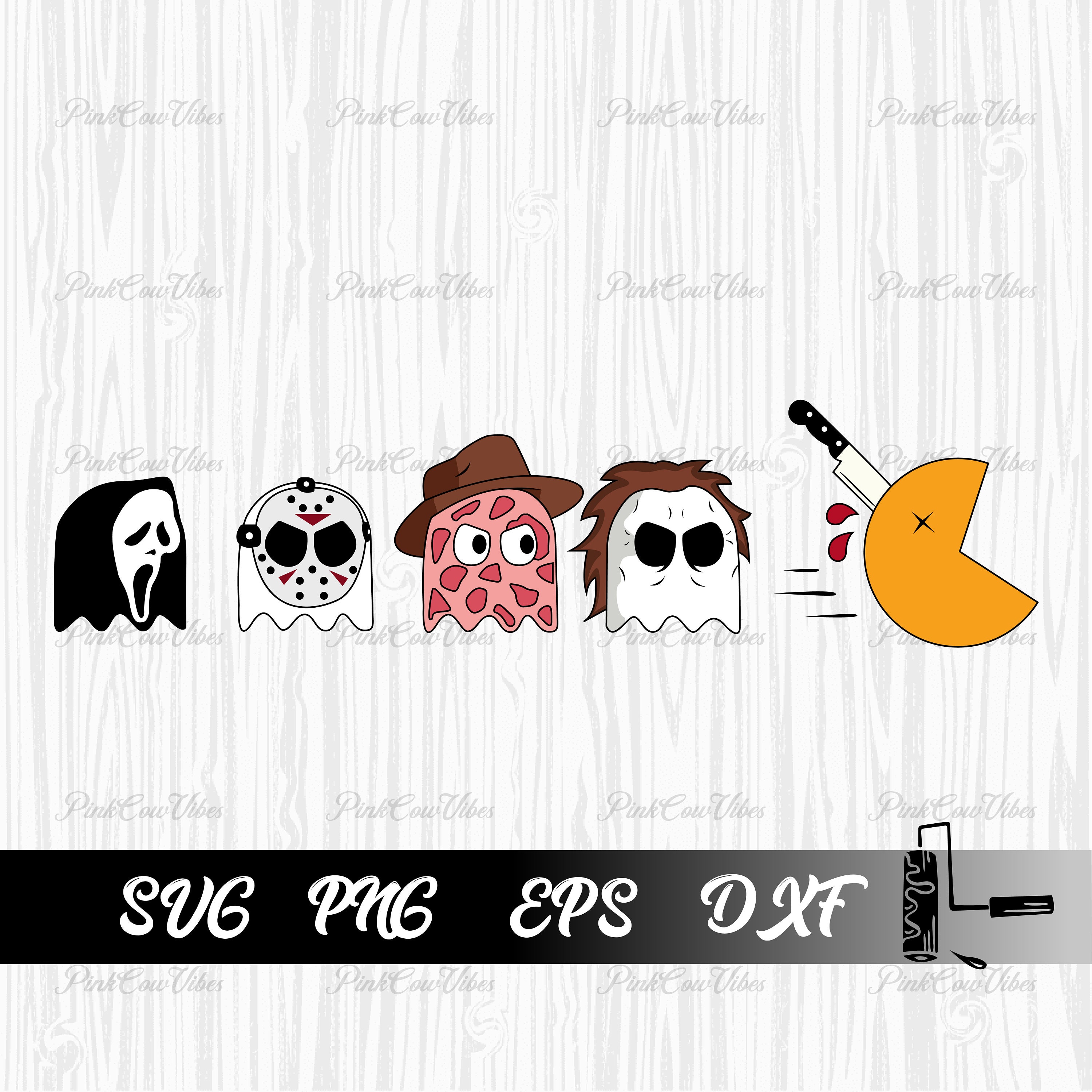 Halloween Character SVG, Horror Character Pac Man SVG, Cute - Inspire ...