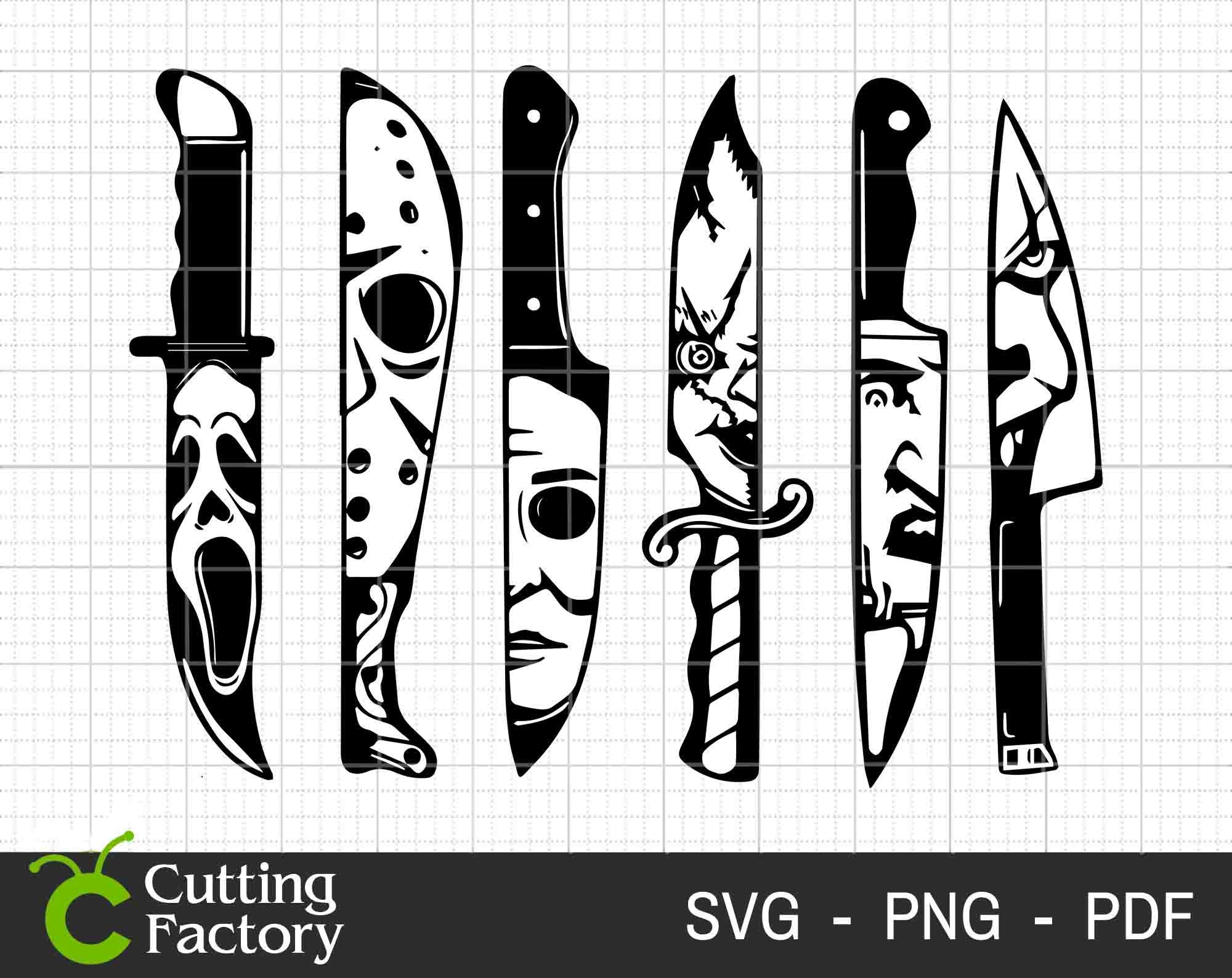 Horror Knives SVG, Halloween Killer Svg, Halloween Svg, Hall Inspire