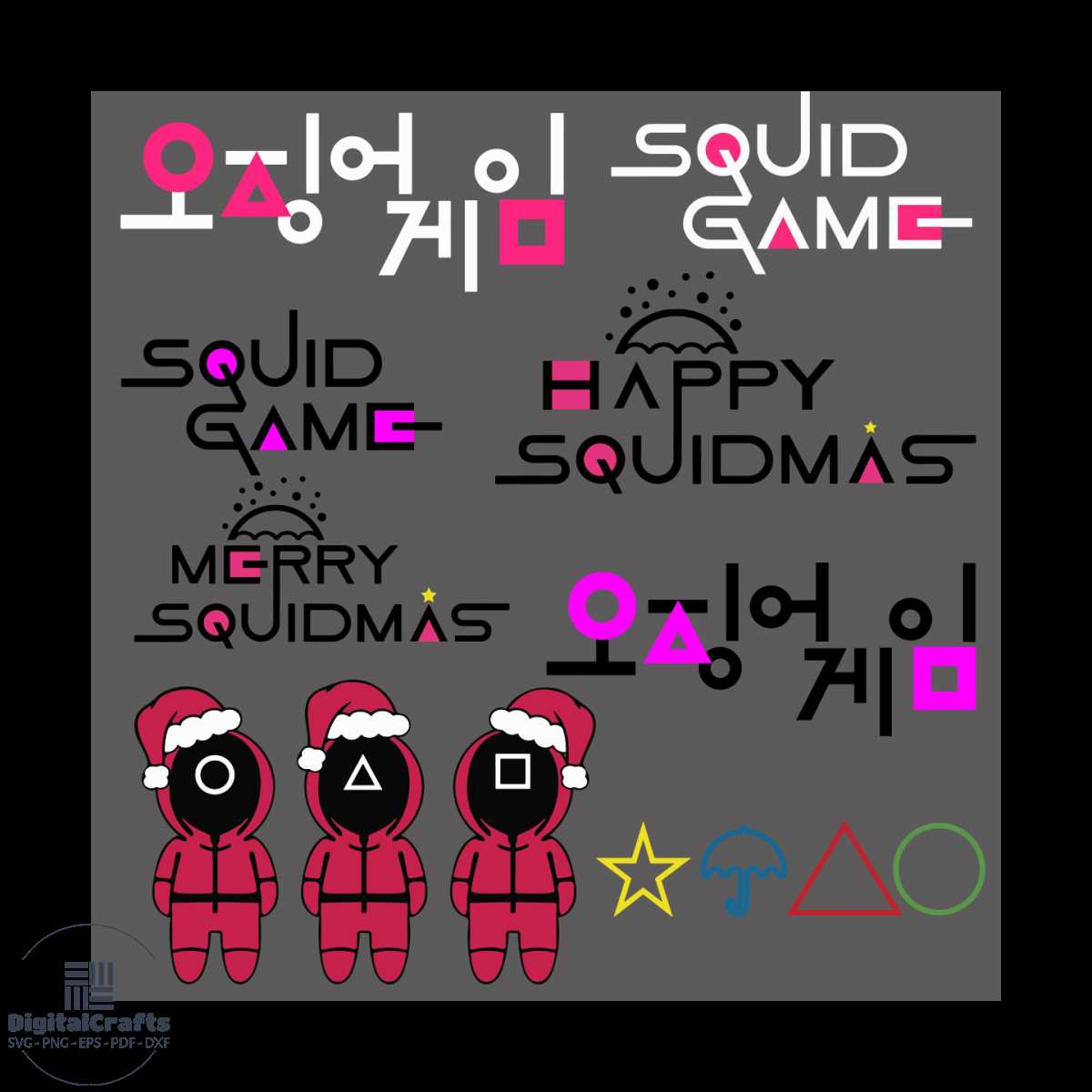 Squid Game Christmas Bundle Svg, Squid Game Bundle Svg , Squ | Inspire