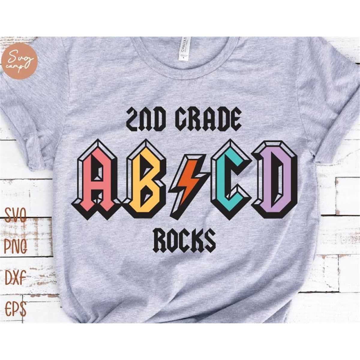 Second Grade Rocks Graphics 2nd Grade Rocks Svg, First day of School Svg, Second Grade S - Inspire ...