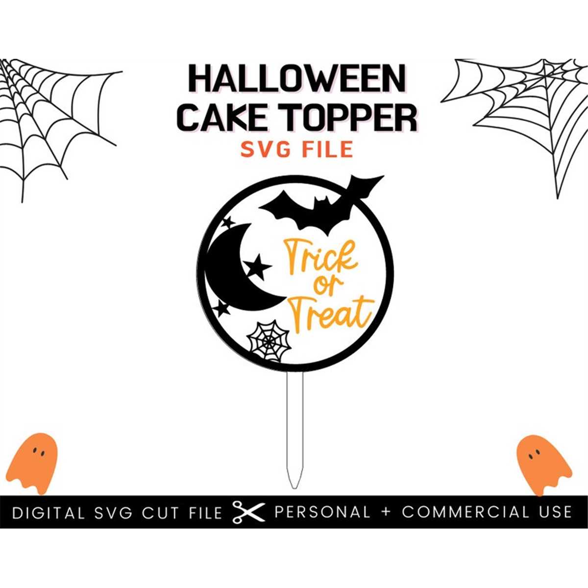 Layered Halloween Cake Topper SVG File Halloween Topper La Inspire