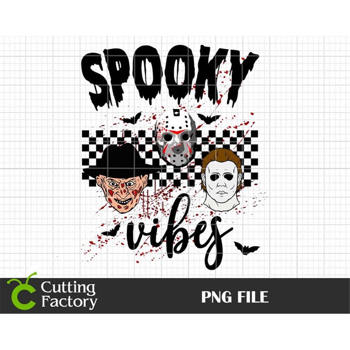 Spooky Vibes PNG, Retro Horror Character Png, Halloween Png, - Inspire